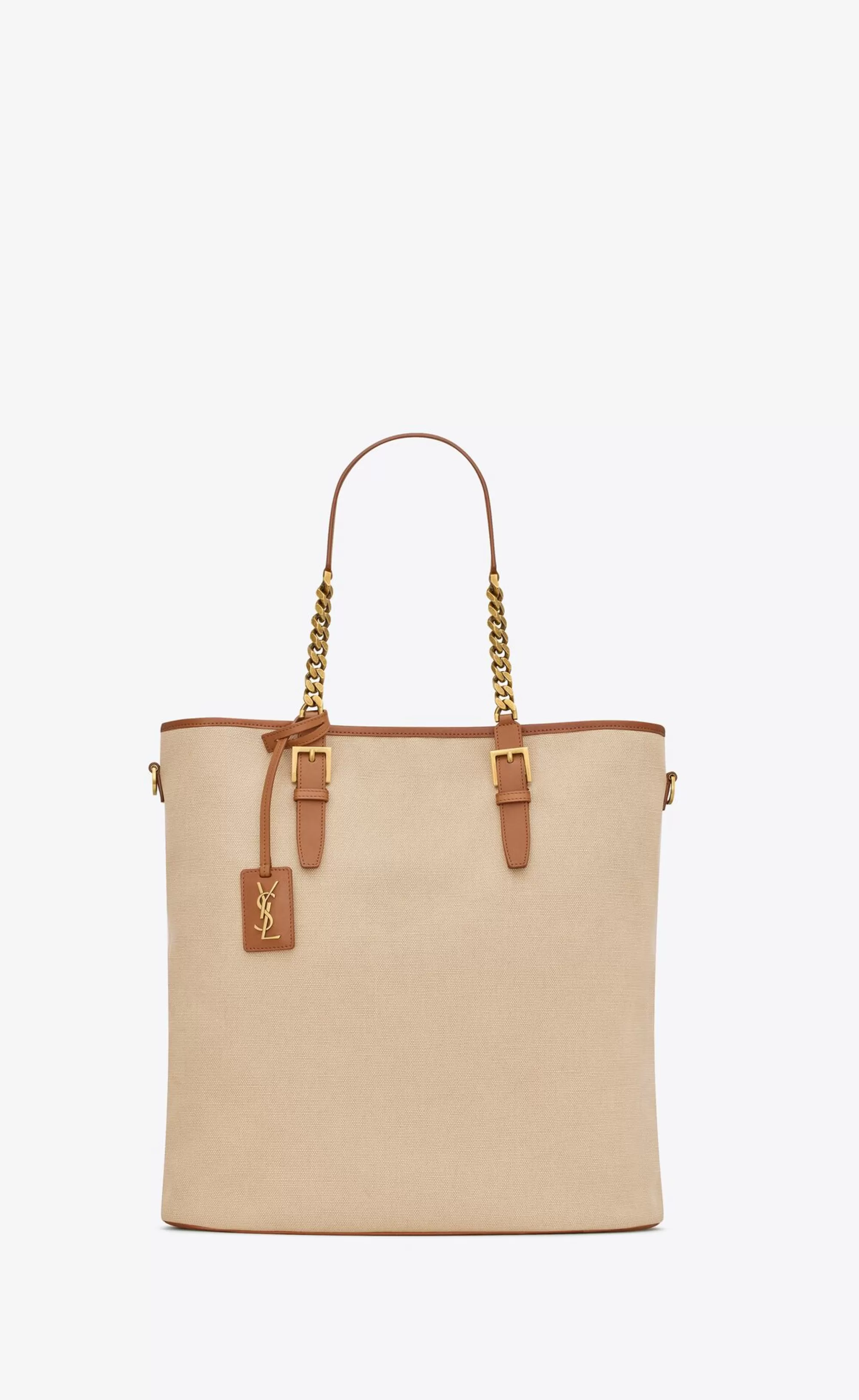 Women Saint Laurent TOTES AND SHOPPINGS^LAURENT In Canvas And Vegetable-tanned Leather | | YSL.com