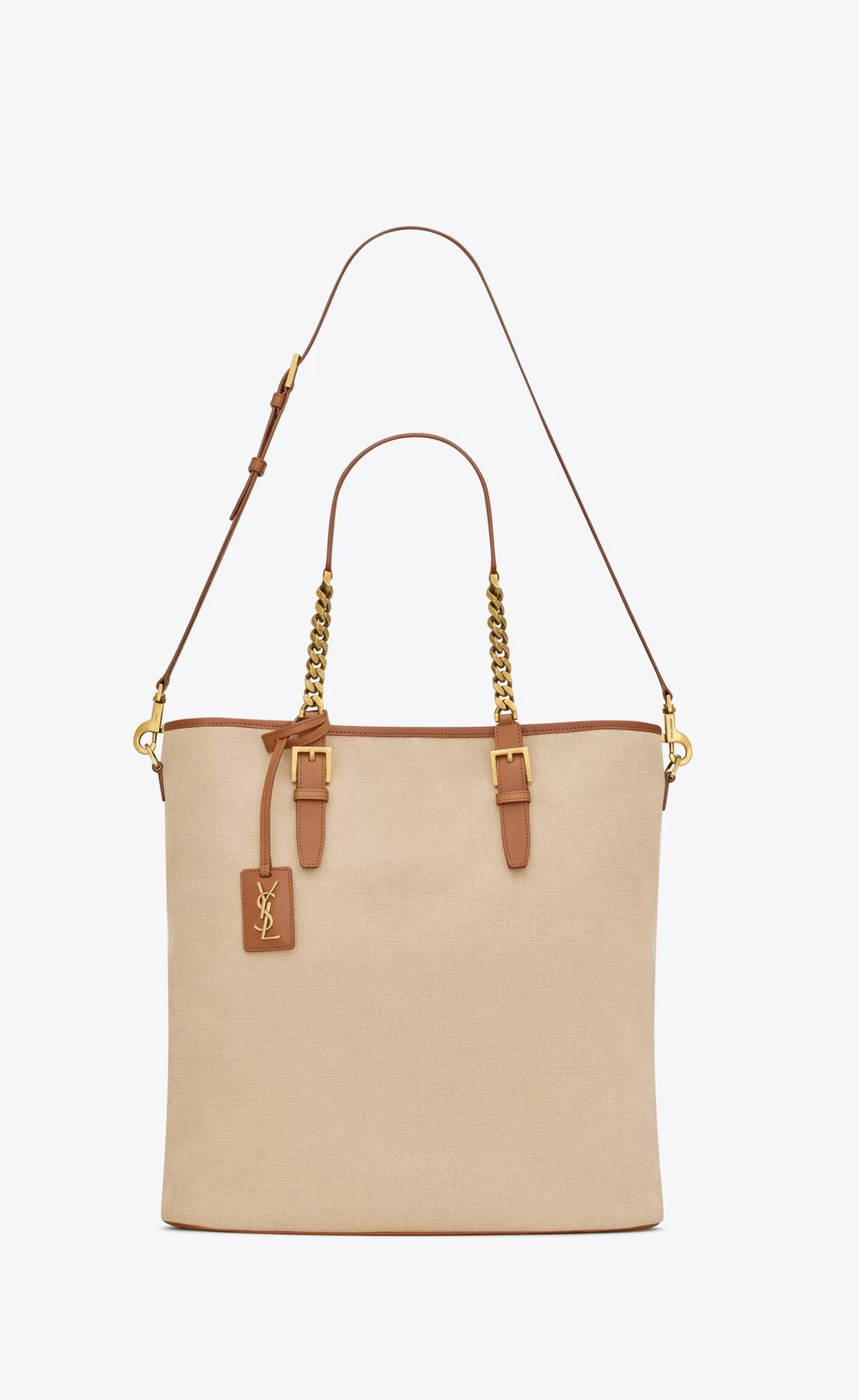 Women Saint Laurent TOTES AND SHOPPINGS^LAURENT In Canvas And Vegetable-tanned Leather | | YSL.com