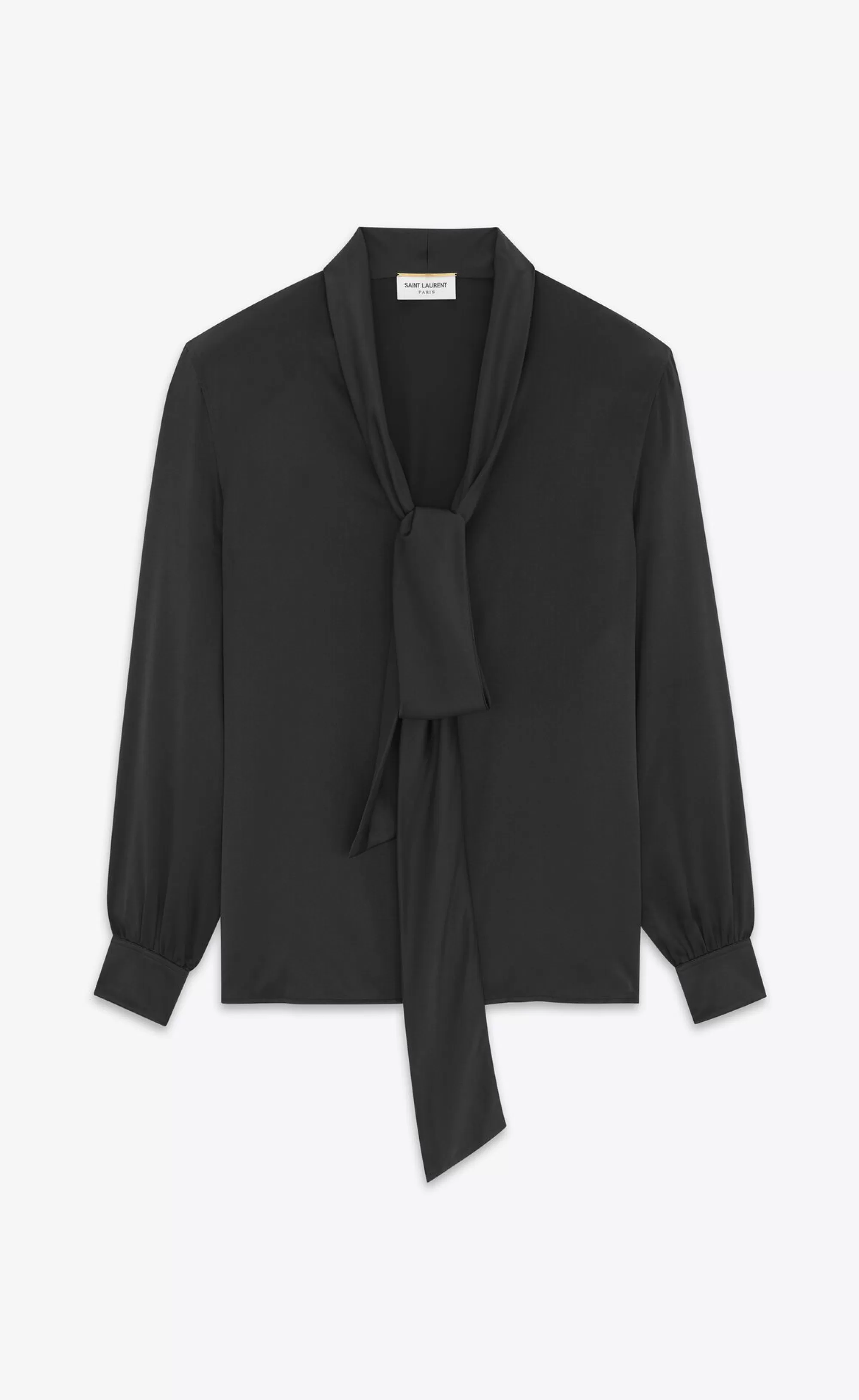 Saint Laurent ALL READY TO WEAR | SHIRTS^Lavallière-neck Shirt In Silk Satin | | YSL.com