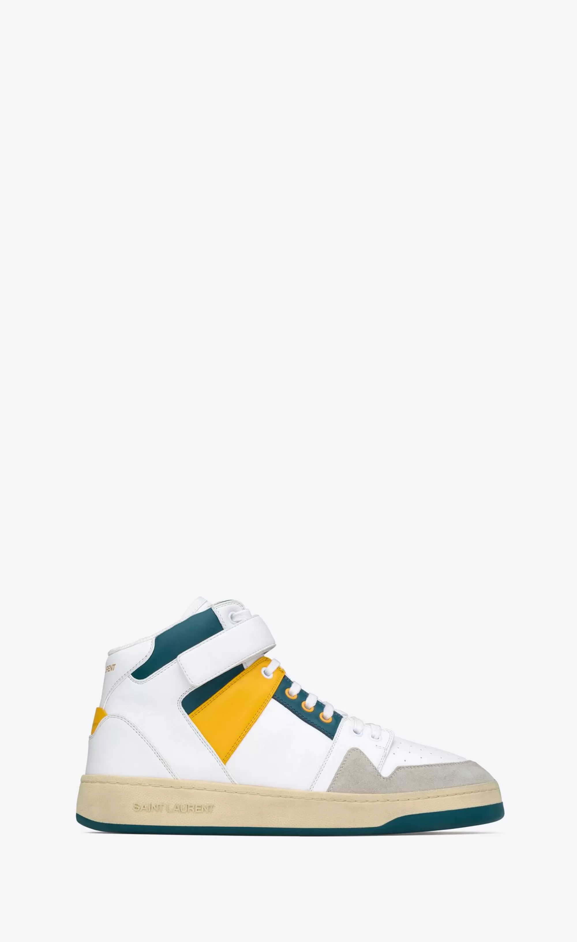 Saint Laurent SNEAKERS | NEW ARRIVALS^LAX Mid-top Sneakers In Smooth Leather And Suede | | YSL.com