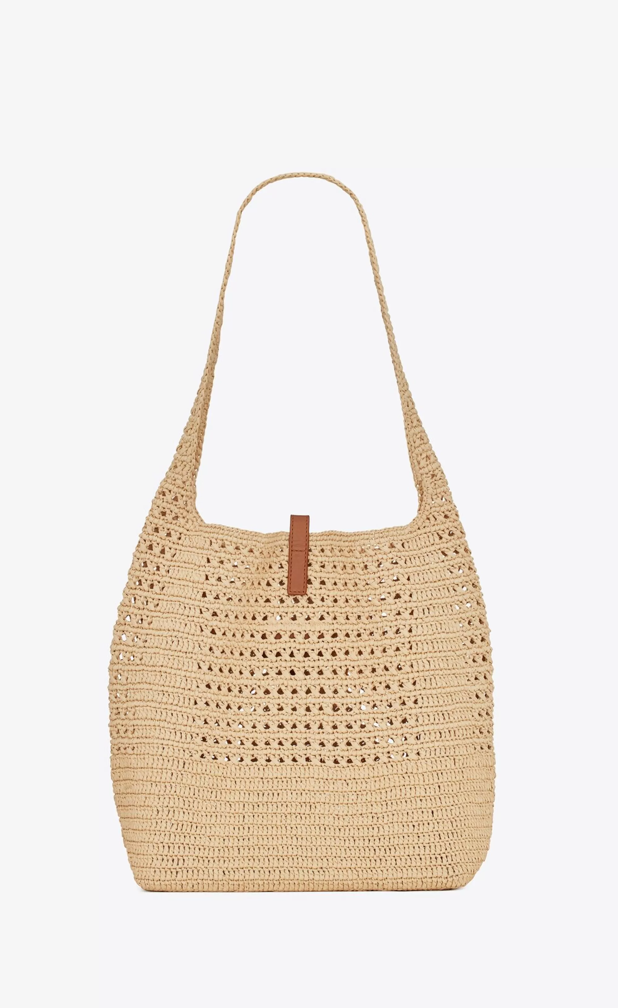 Women Saint Laurent TOTES AND SHOPPINGS | LE 5 à 7^LE 5 A 7 In Raffia Crochet And Smooth Leather | | YSL.com