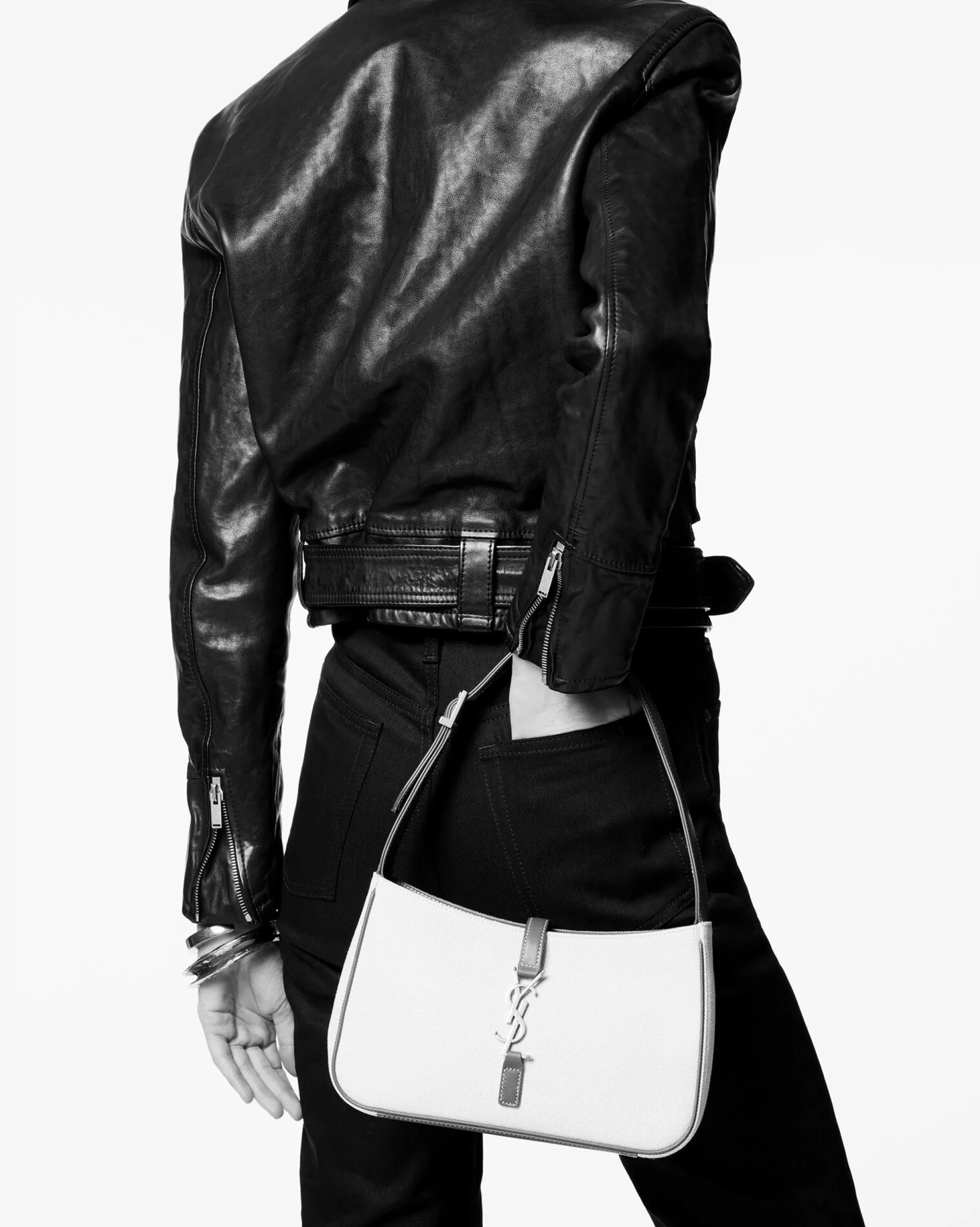 Women Saint Laurent HOBOS AND BUCKETS | LE 5 à 7^LE 5 À 7 IN CANVAS AND LEATHER | | YSL.com