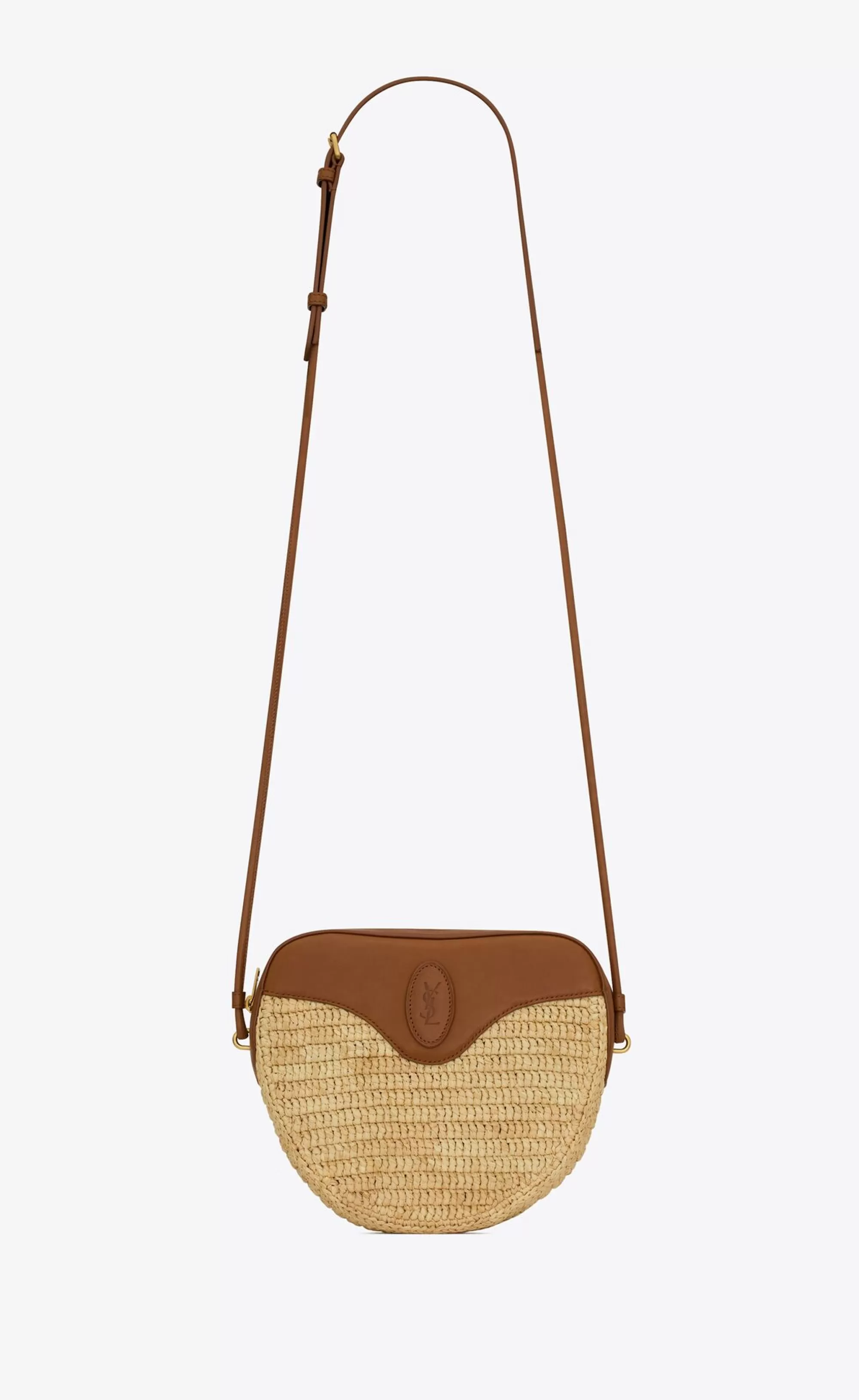 Women Saint Laurent MINI BAGS^Le Cœur In Raffia And Vegetable-tanned Leather | | YSL.com
