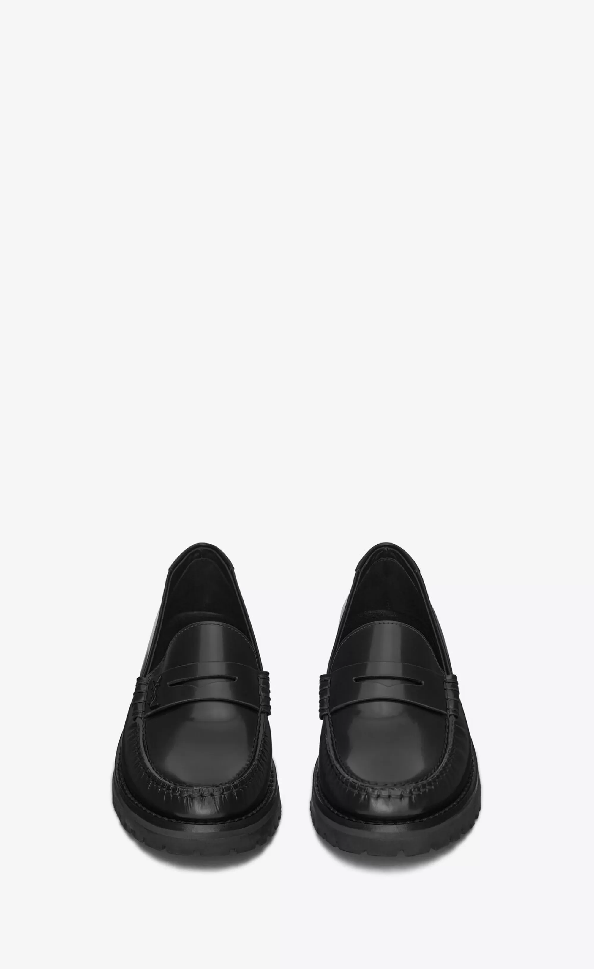 Women Saint Laurent LOAFERS | FLATS^Le Loafer Chunky Penny Slippers In Glazed Leather | | YSL.com
