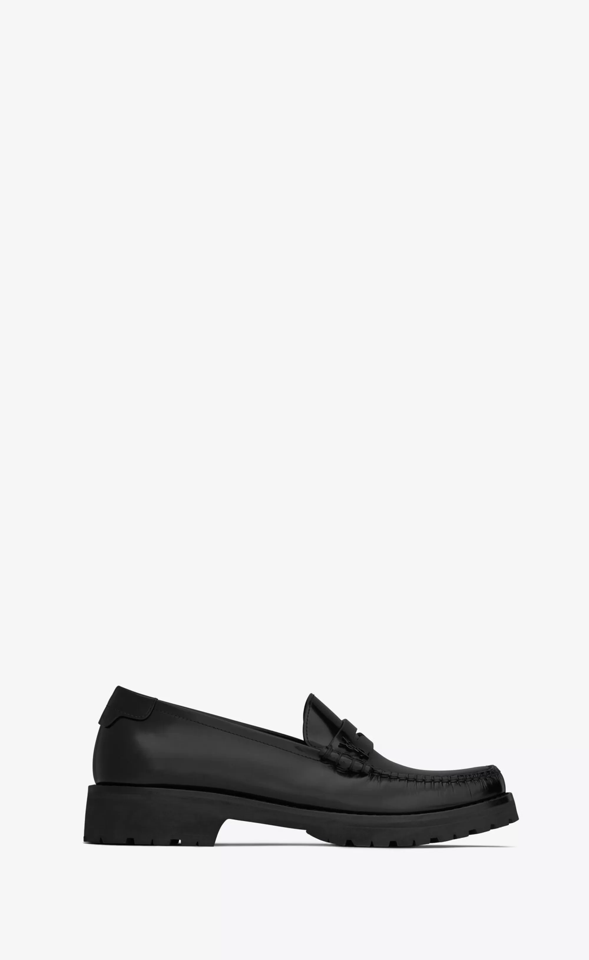 Women Saint Laurent LOAFERS | FLATS^Le Loafer Chunky Penny Slippers In Glazed Leather | | YSL.com