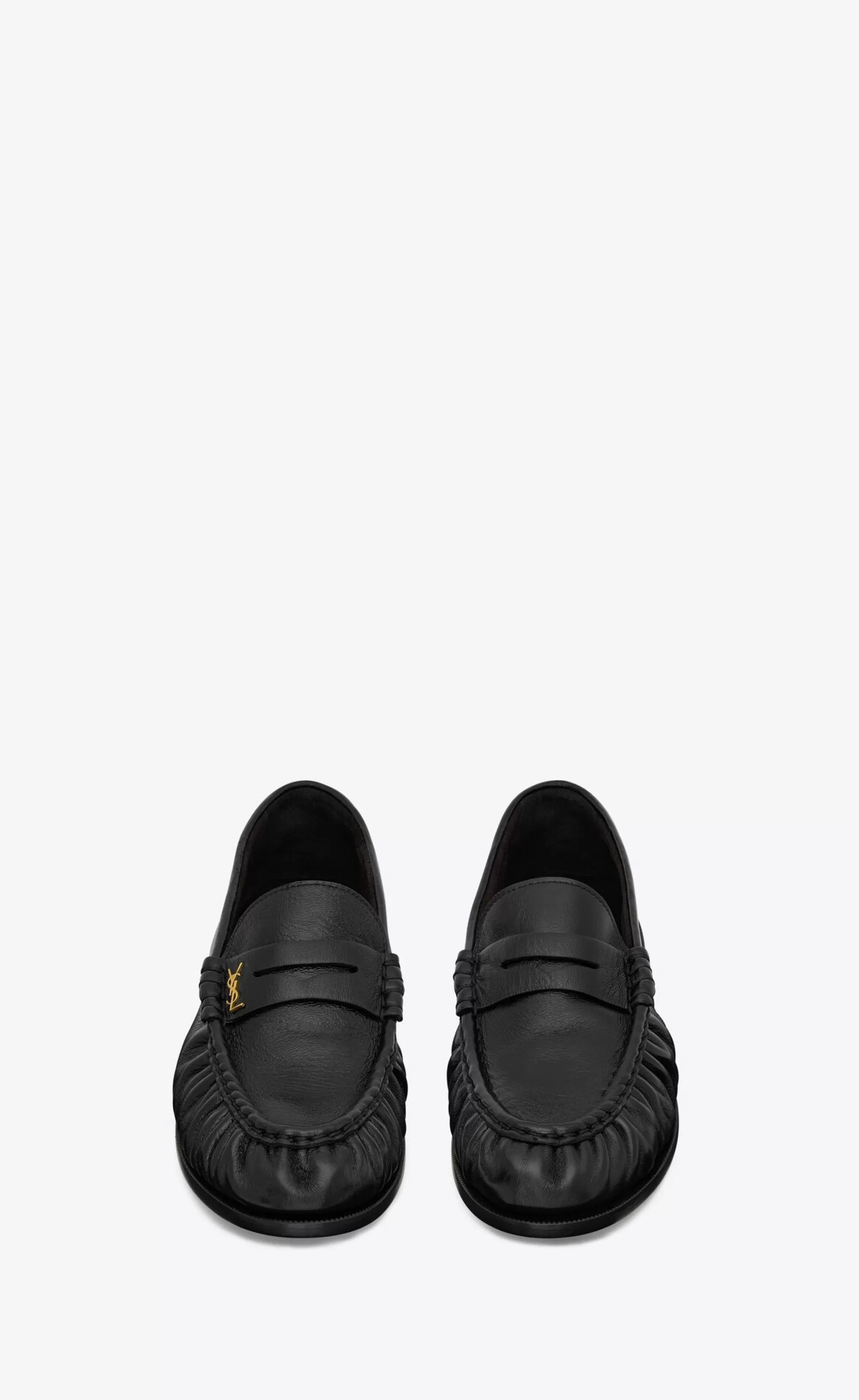 Women Saint Laurent LOAFERS | FLATS^LE LOAFER Penny Slippers In Shiny Creased Leather | | YSL.com