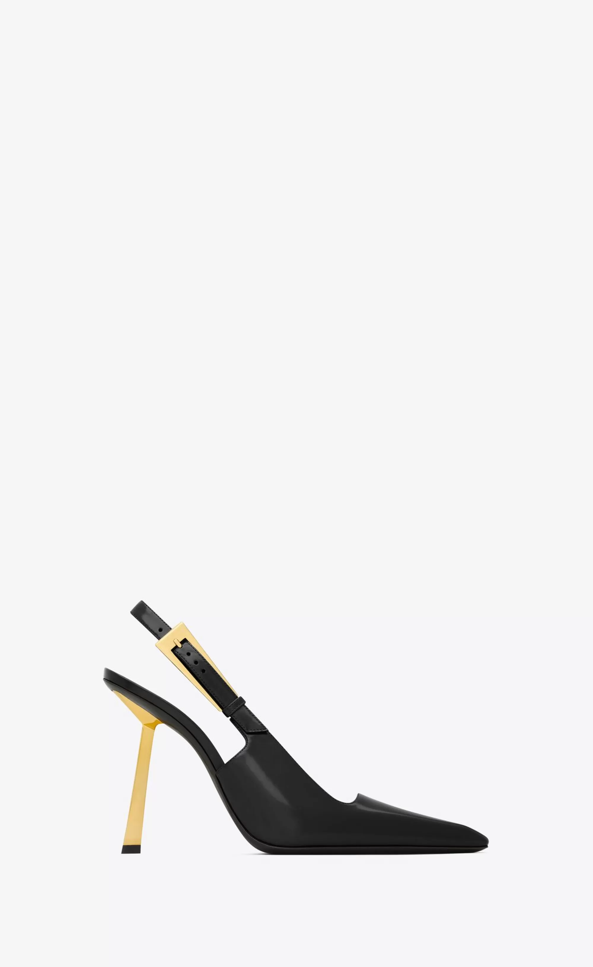 Women Saint Laurent SLINGBACKS | SMOKING^LEE Slingback Pumps In Glazed Leather | | YSL.com