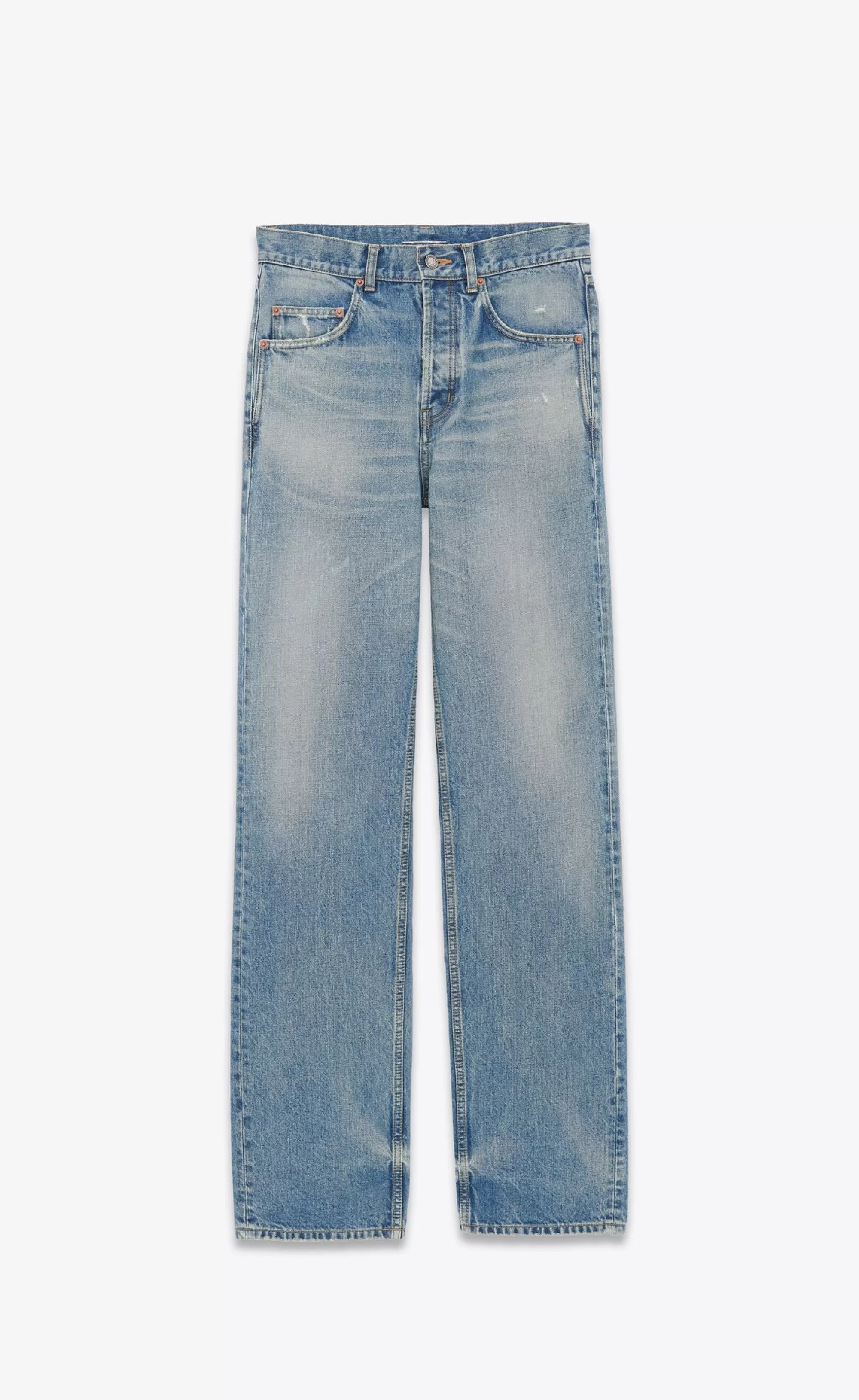 Saint Laurent ALL READY TO WEAR | DENIM^Long Baggy Jeans In Denim | | YSL.com