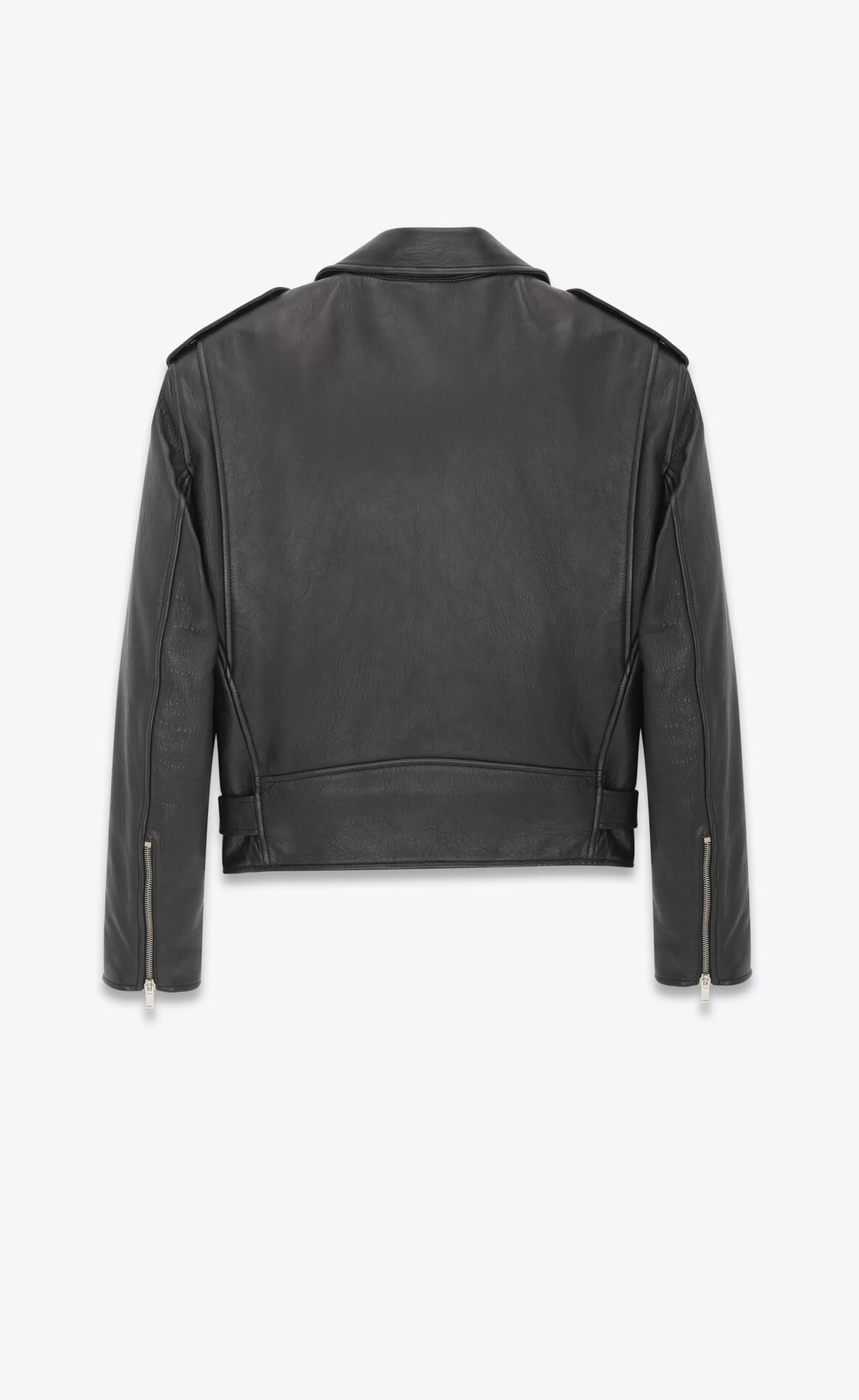 Women Saint Laurent Leather^Long Biker Jacket In Lambskin | | YSL.com