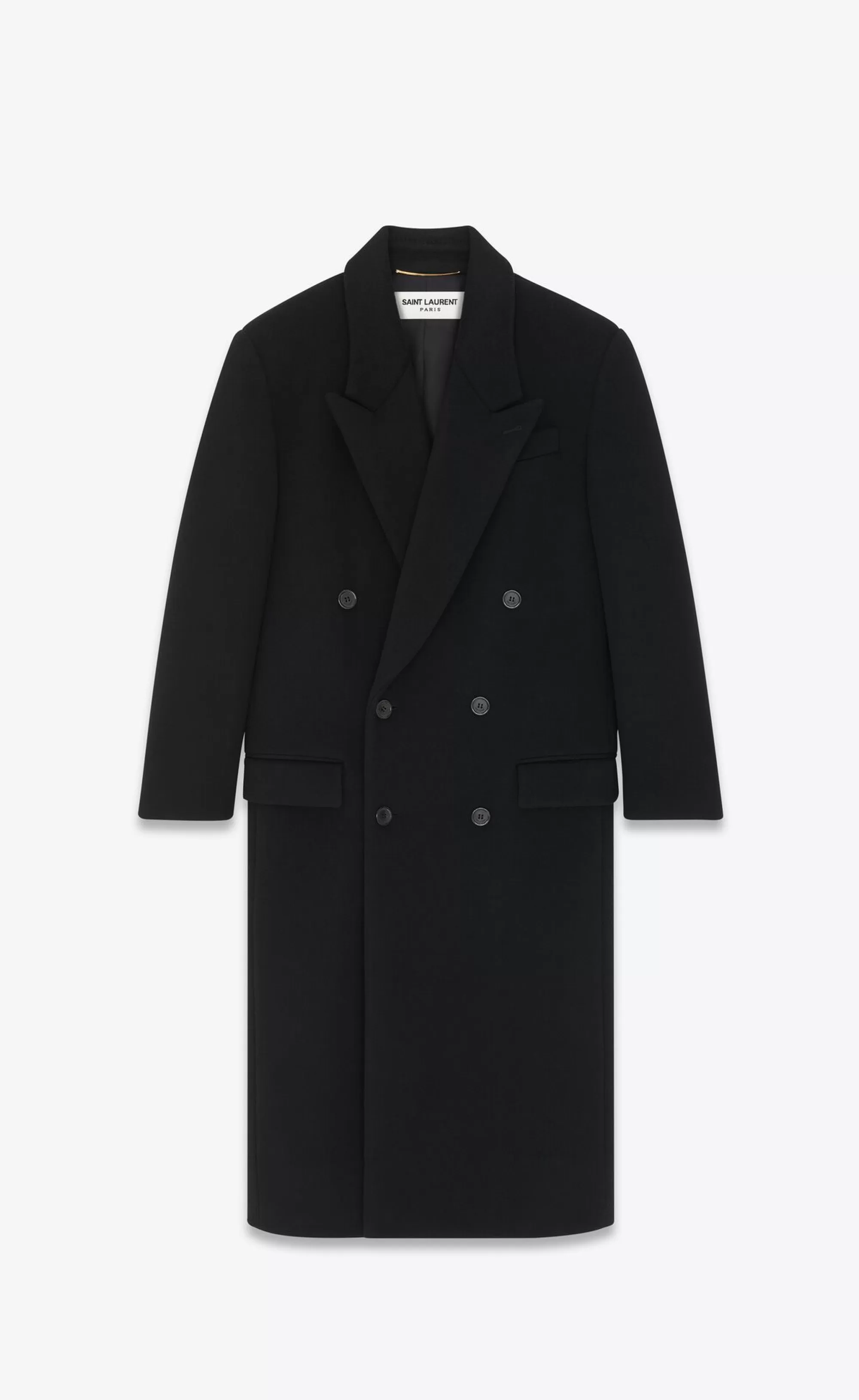 Women Saint Laurent Coats and Outerwear^Long Coat In Wool | | YSL.com