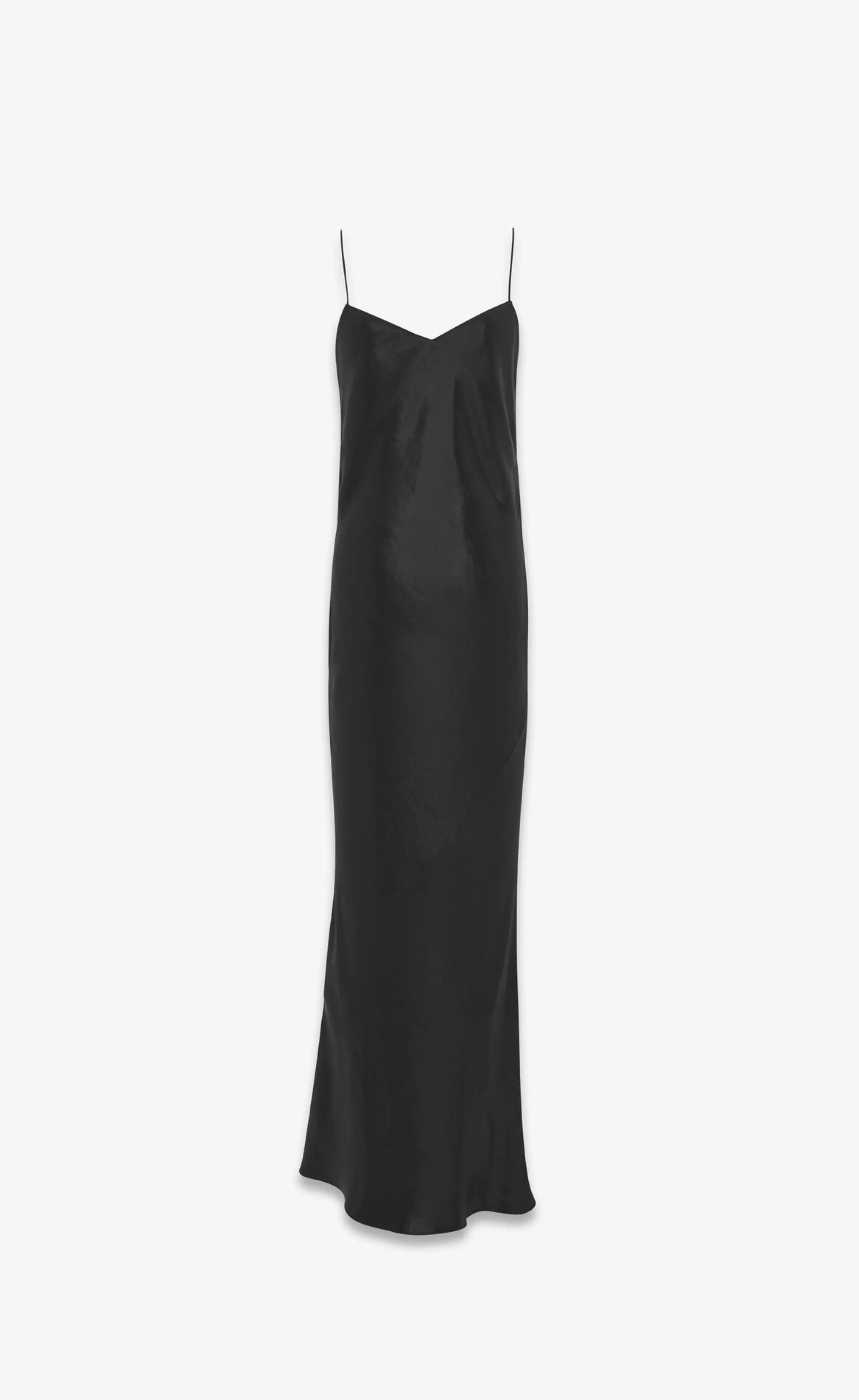 Women Saint Laurent DRESSES^Long Cowl-back Dress In Iridescent Satin | | YSL.com