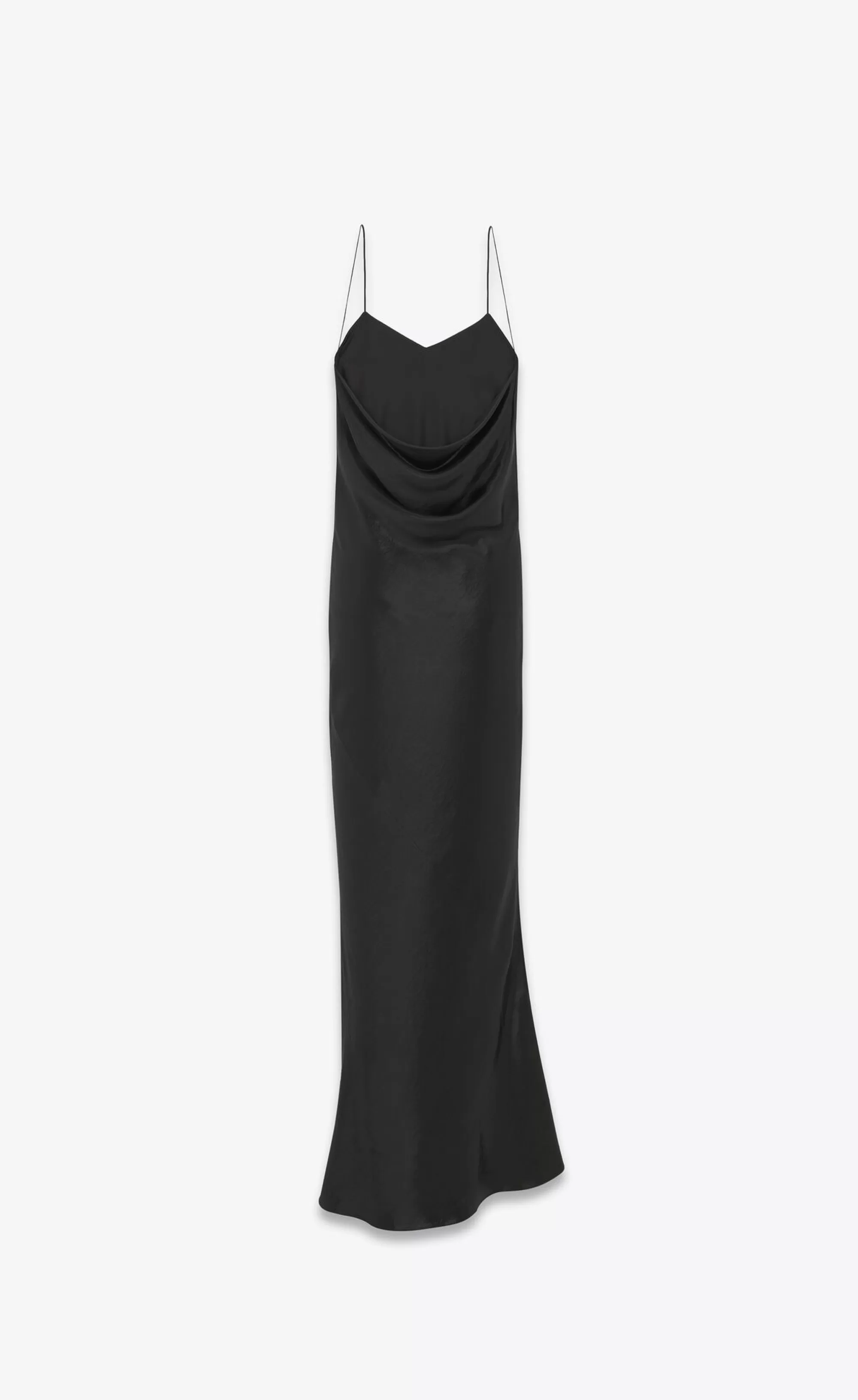 Women Saint Laurent DRESSES^Long Cowl-back Dress In Iridescent Satin | | YSL.com