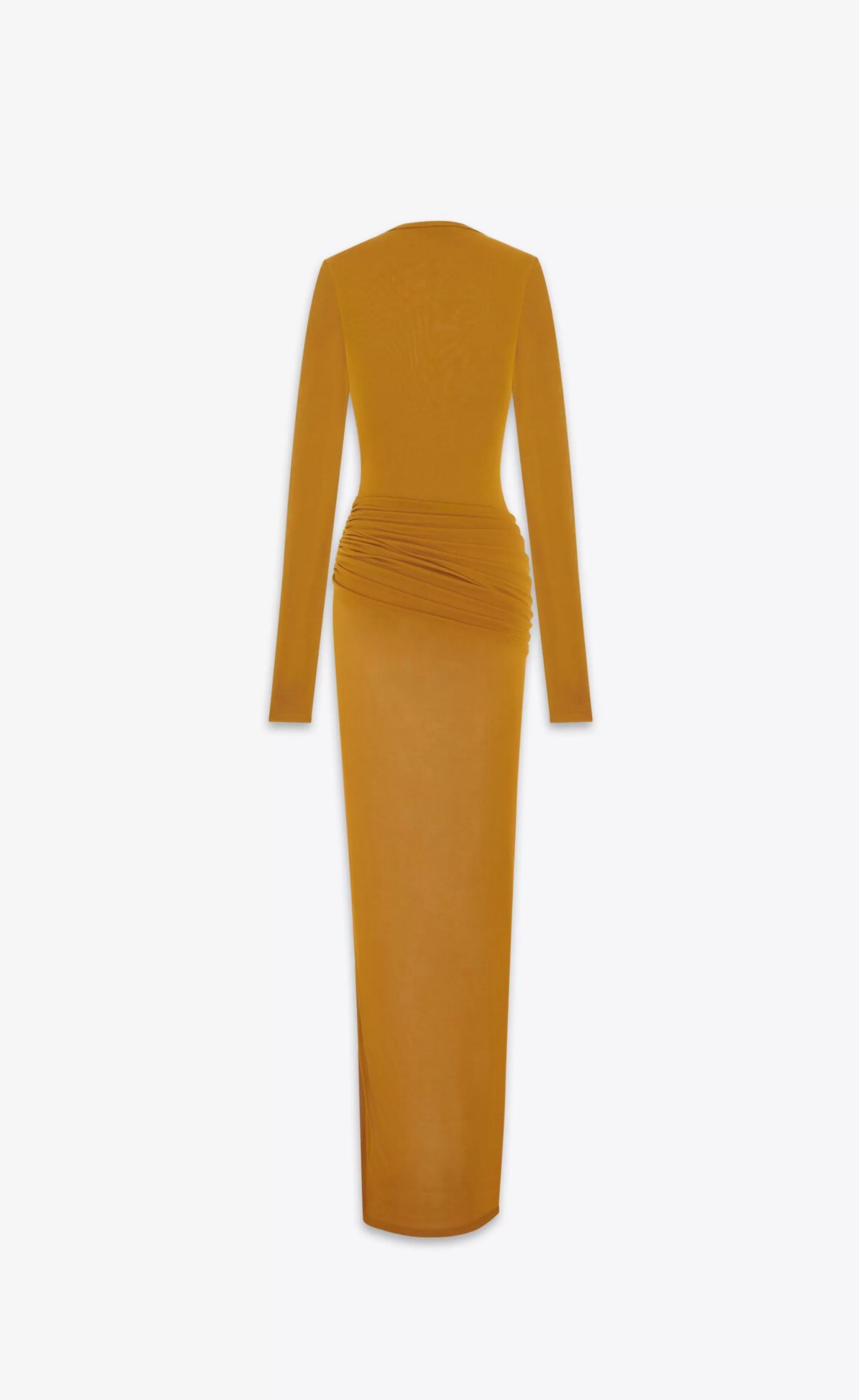 Women Saint Laurent DRESSES^Long Draped Dress In Jersey Voile | | YSL.com