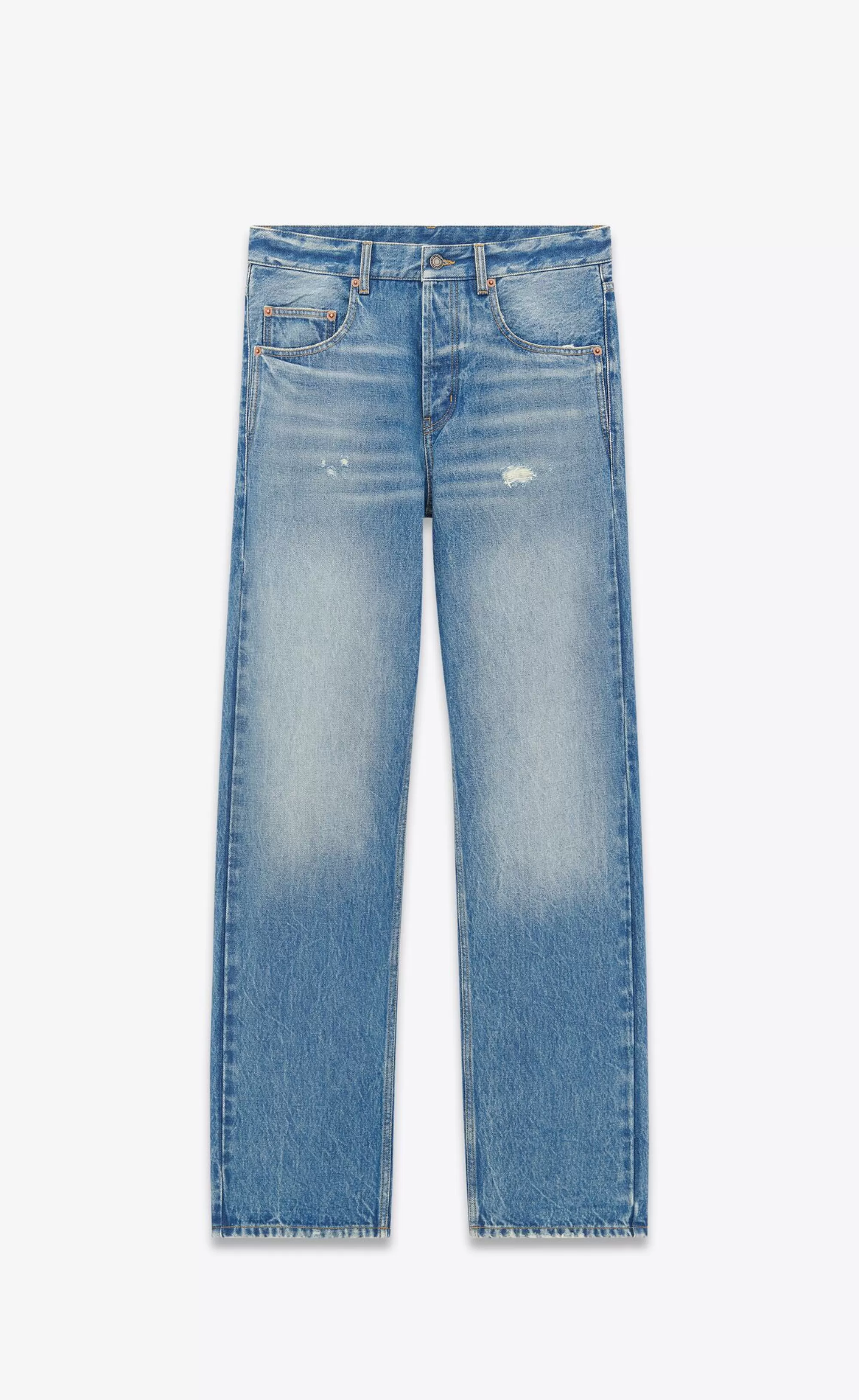 Saint Laurent ALL READY TO WEAR | DENIM^Long Extreme Baggy Jeans In Denim | | YSL.com