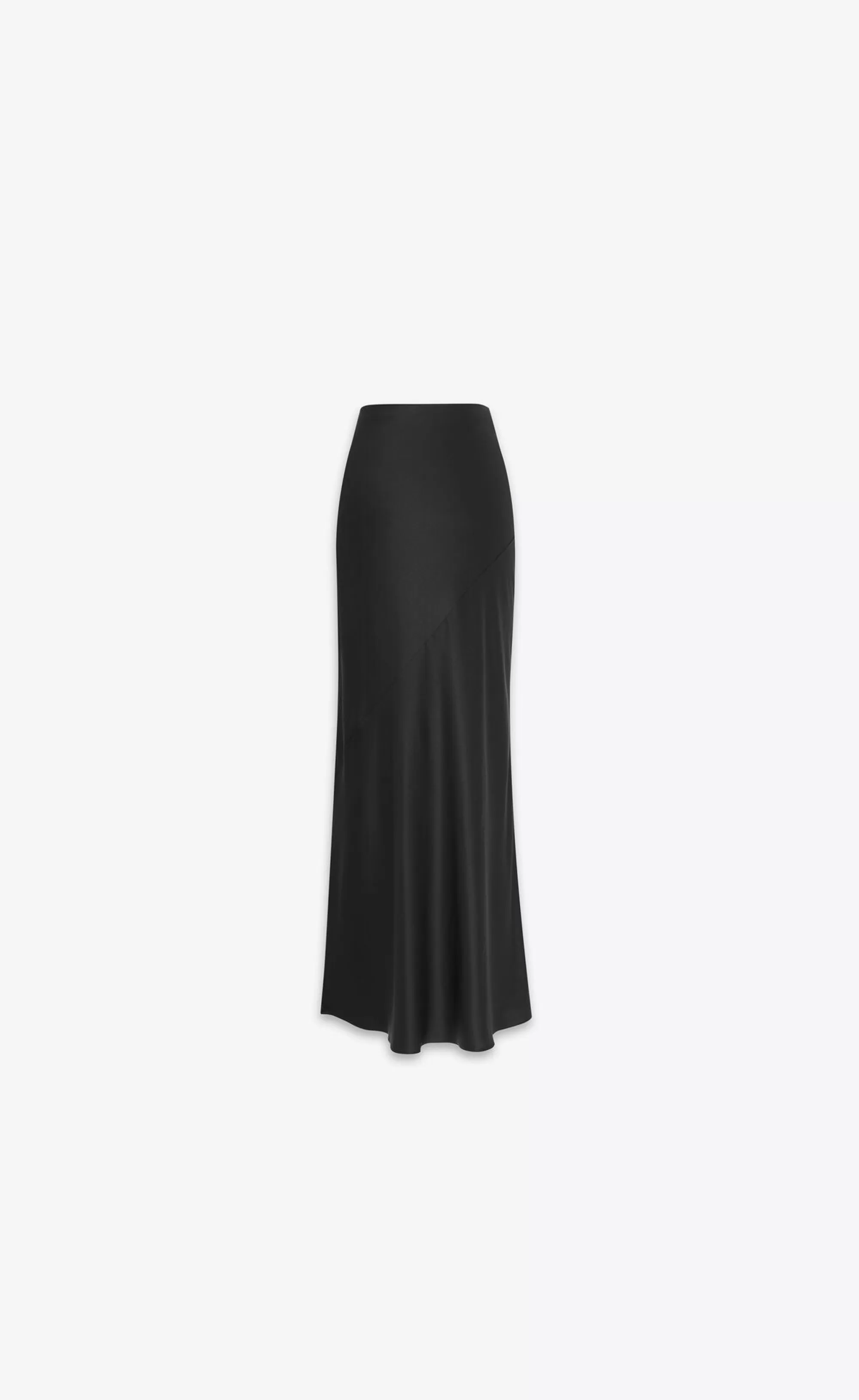 Women Saint Laurent SKIRTS^Long Skirt In Silk Satin Crepe | | YSL.com