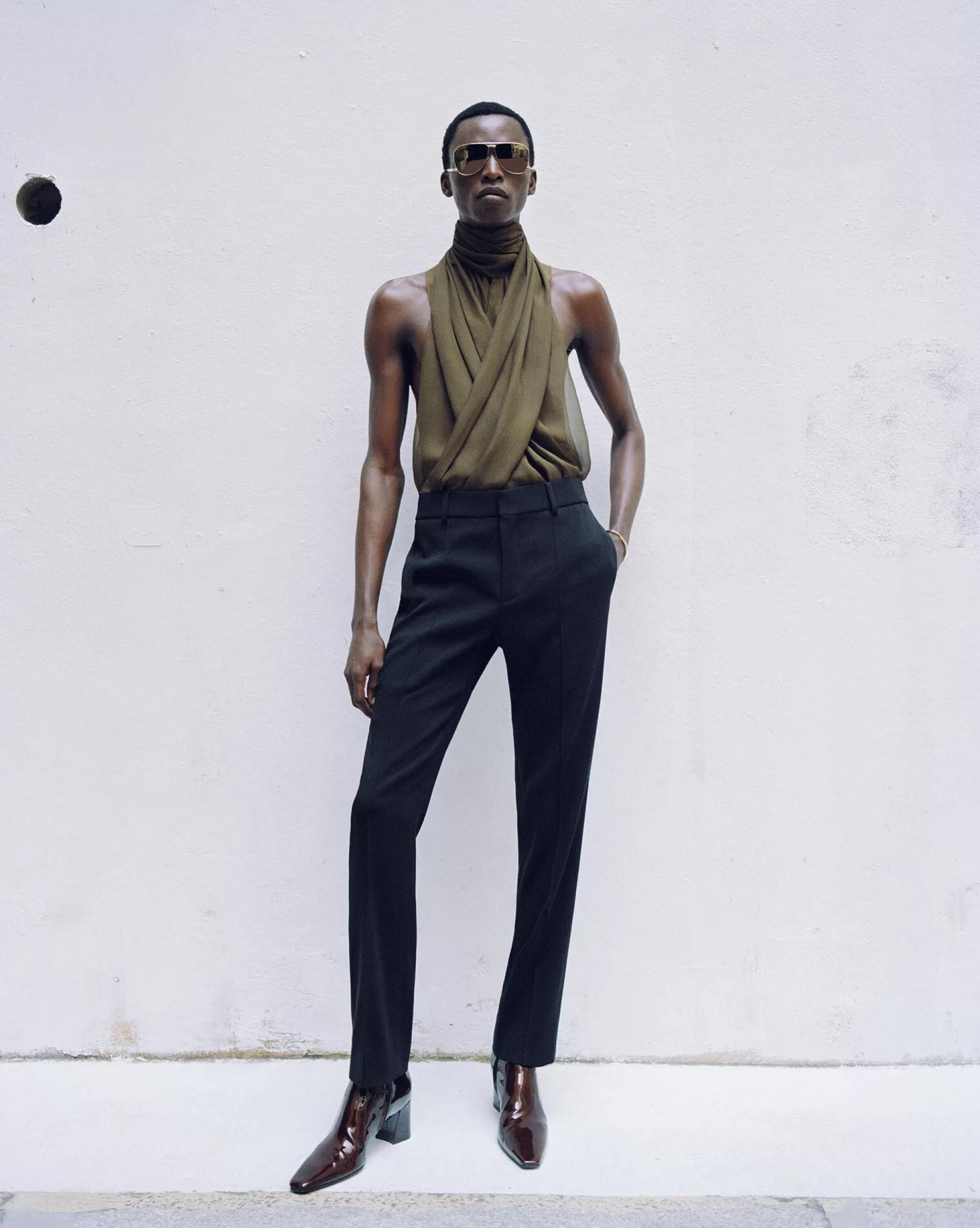 Saint Laurent ALL READY TO WEAR | JACKETS AND PANTS^Low-rise Pants In Stretch Gabardine | | YSL.com