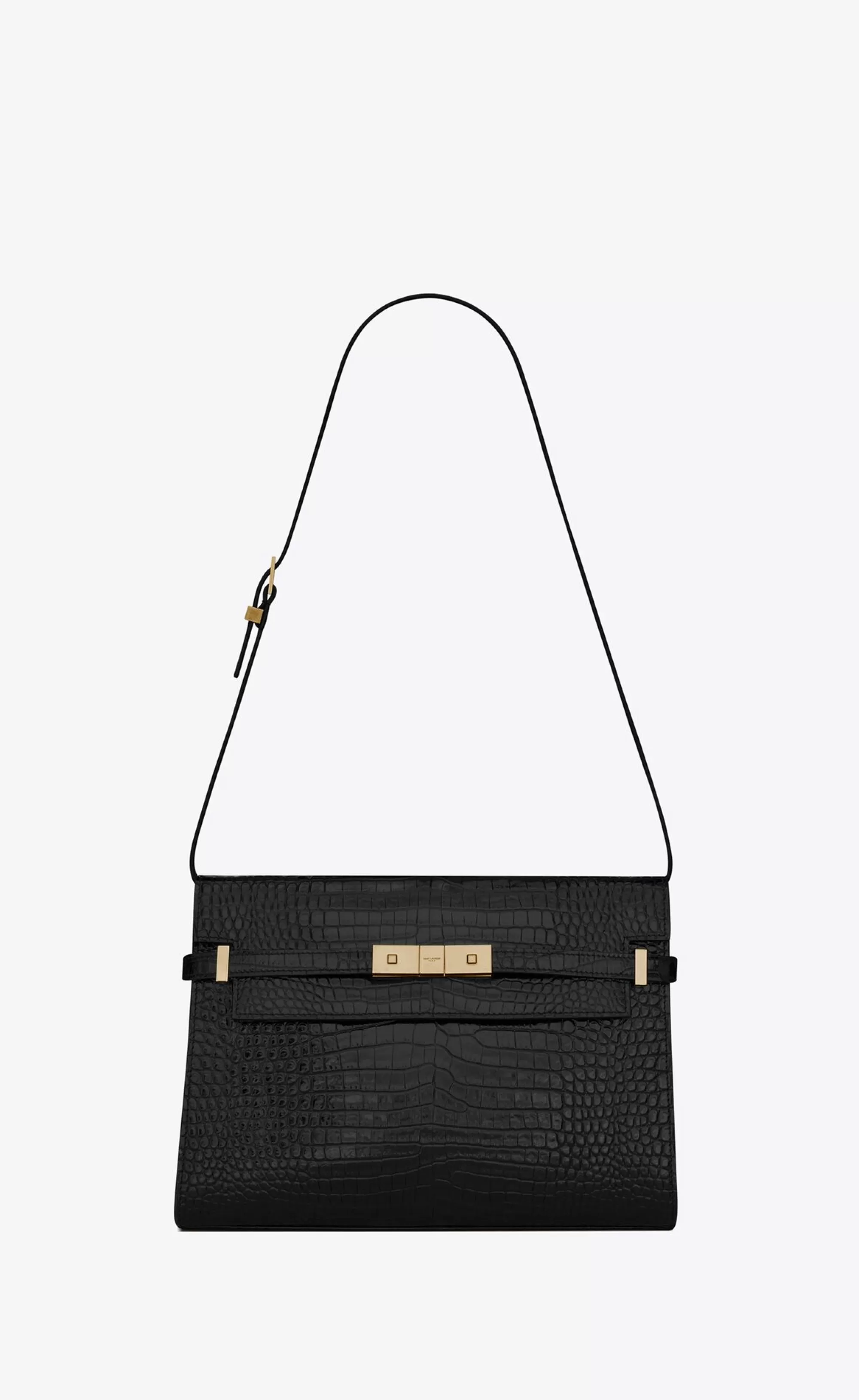 Women Saint Laurent SHOULDER BAGS | MANHATTAN^MANHATTAN In Crocodile-embossed Shiny Leather | | YSL.com