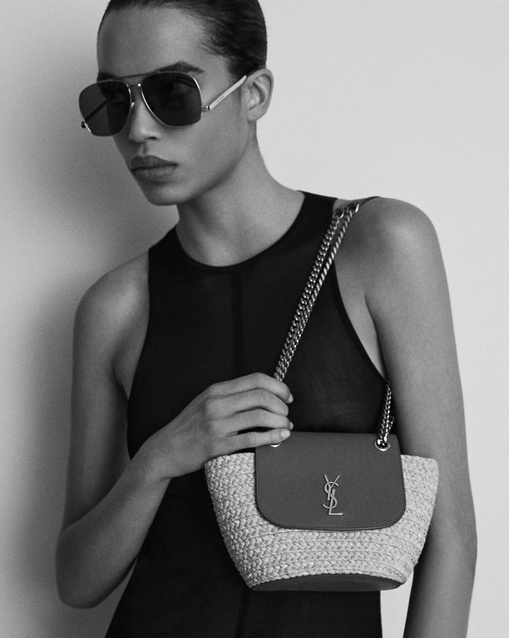 Women Saint Laurent TOTES AND SHOPPINGS | MINI BAGS^Mini Manon In Raffia And Aged Vegetable-tanned Leather | | YSL.com