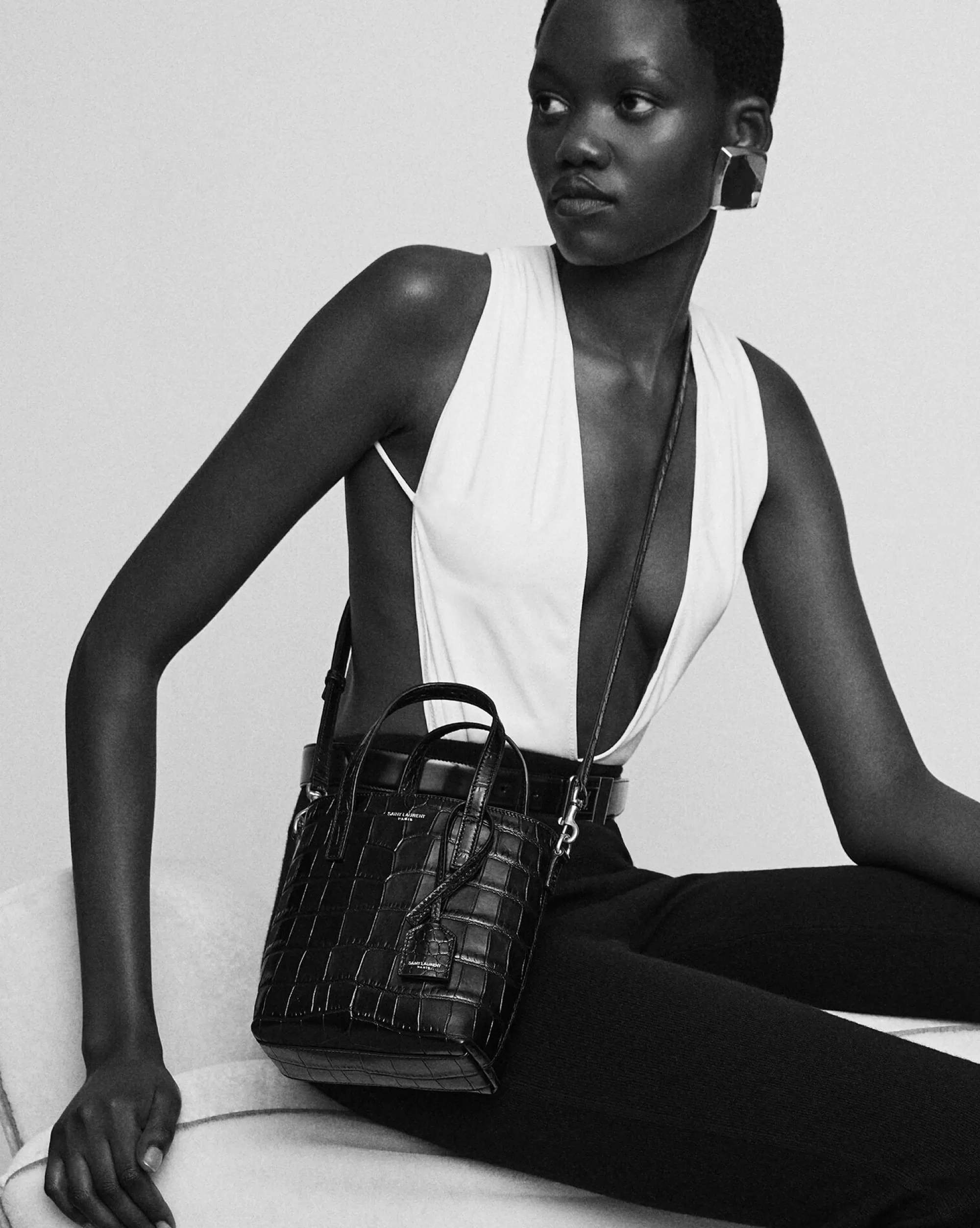 Women Saint Laurent MINI BAGS^Mini Toy SHOPPING IN CROCODILE-EMBOSSED LEATHER | | YSL.com