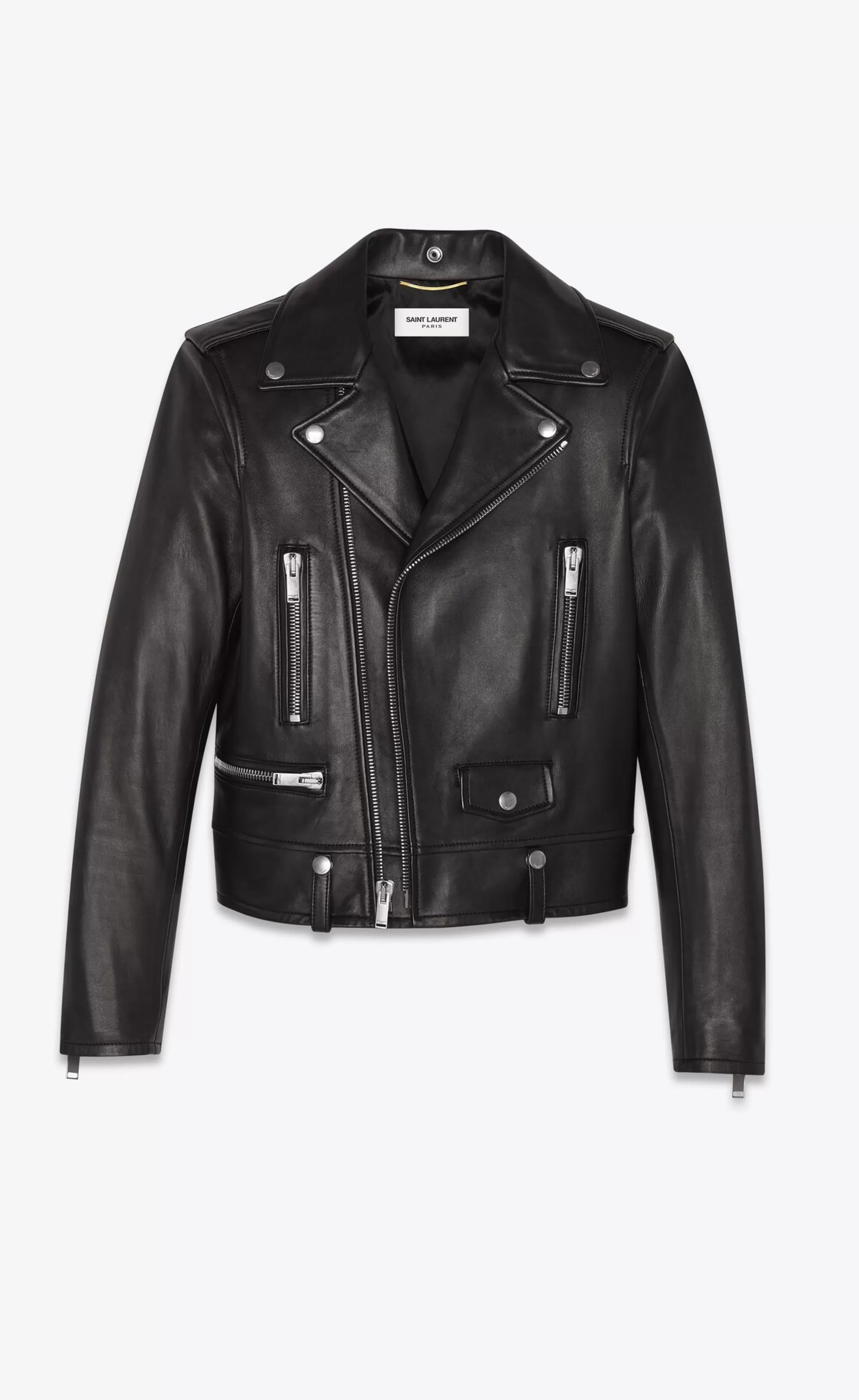 Women Saint Laurent Leather^Motorcycle Jacket In Lambskin | | YSL.com