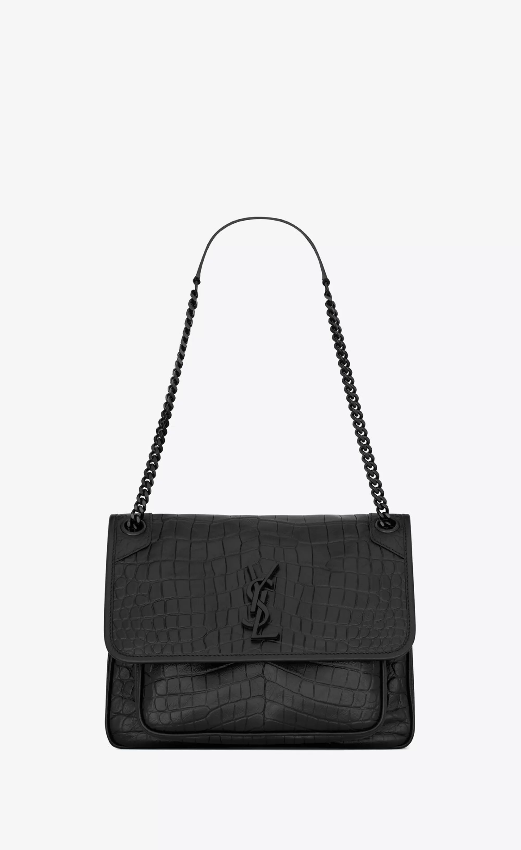 Women Saint Laurent SHOULDER BAGS | NIKI^NIKI MEDIUM IN CROCODILE-EMBOSSED LEATHER | | YSL.com