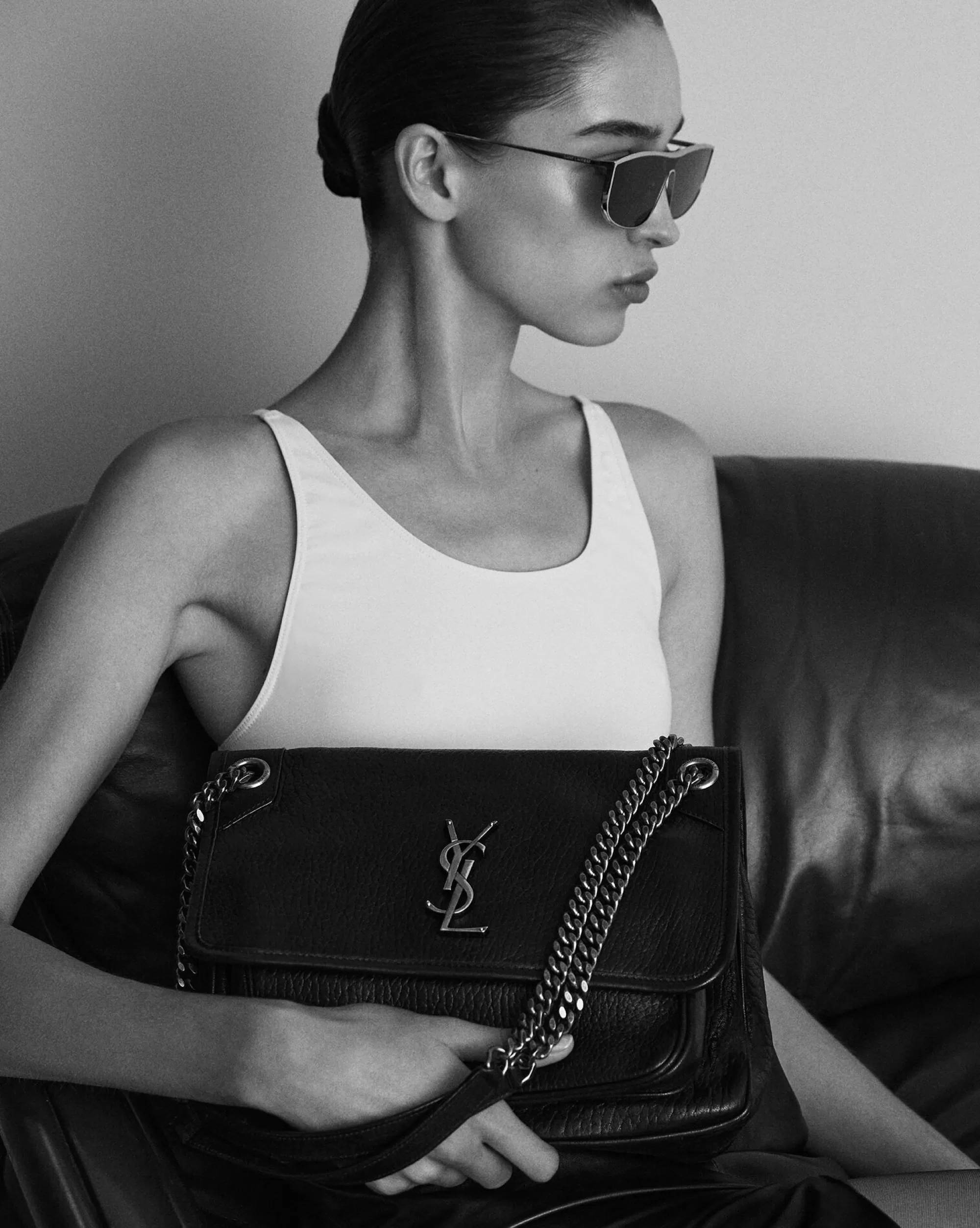 Women Saint Laurent MAXI BAGS | SHOULDER BAGS^Niki MEDIUM In Grained Lambskin | | YSL.com