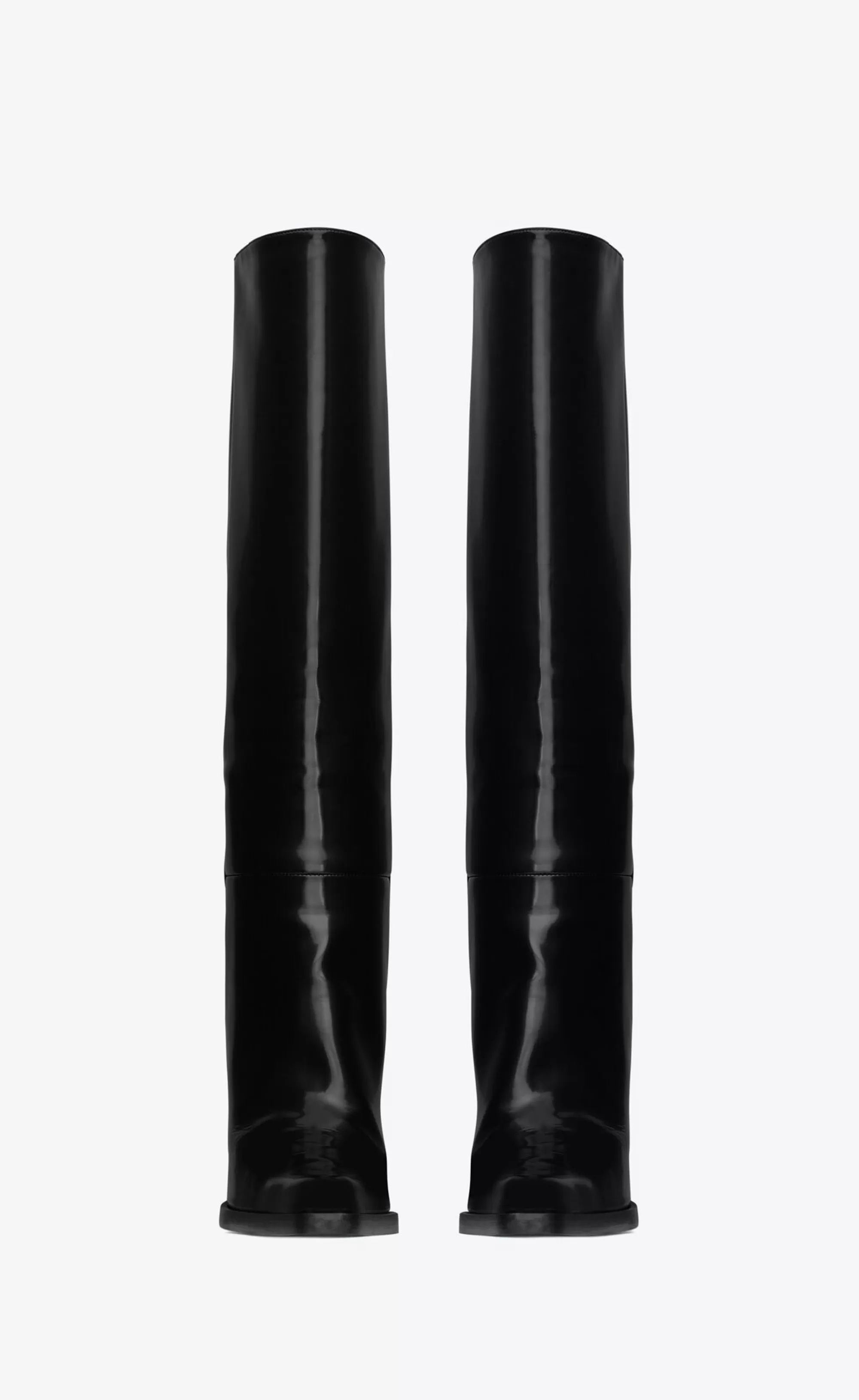 Women Saint Laurent BOOTS^NINA High Boots In Glazed Calfskin | | YSL.com