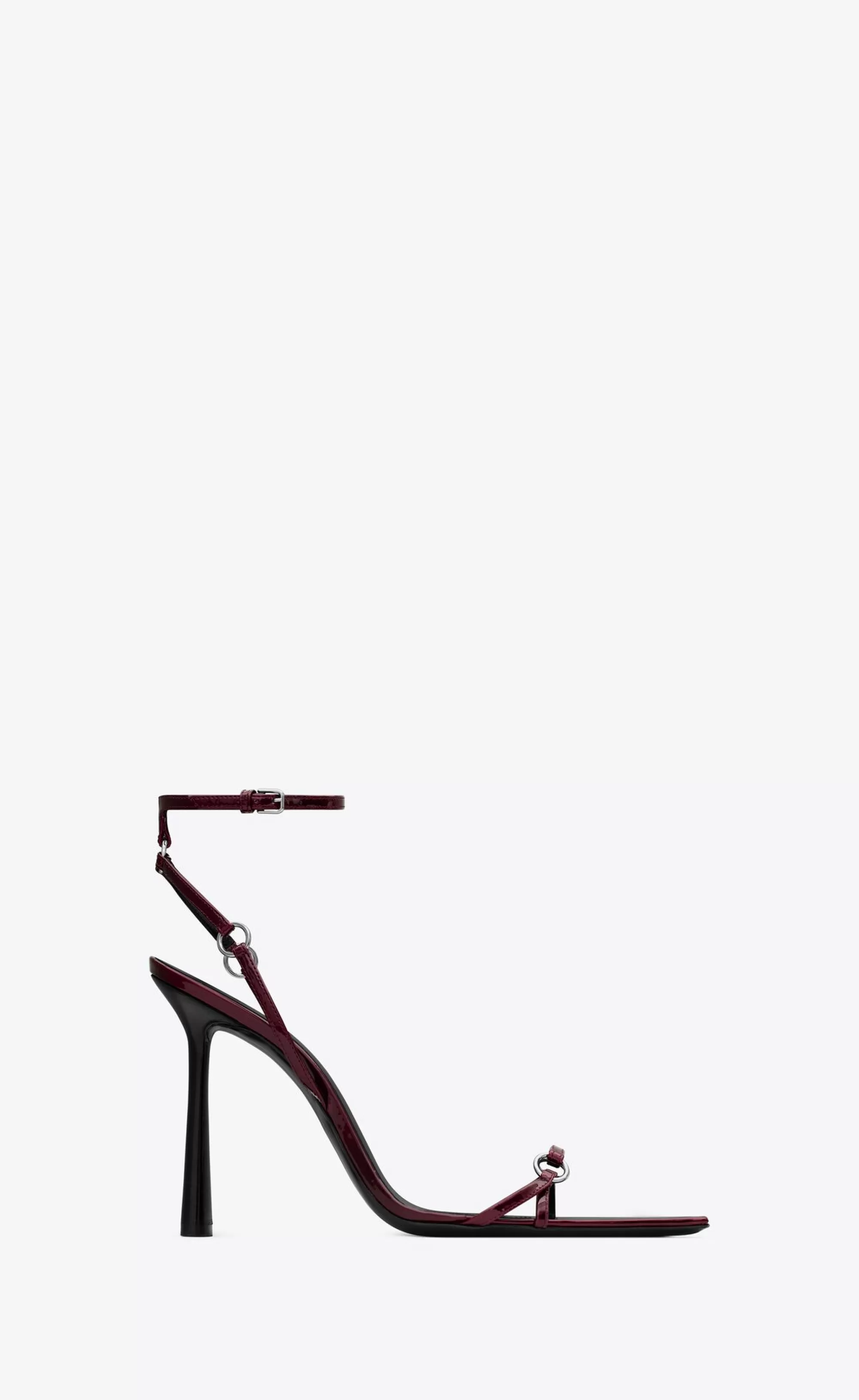 Women Saint Laurent High Heel Sandals^NOVA Sandals In Patent Leather | | YSL.com