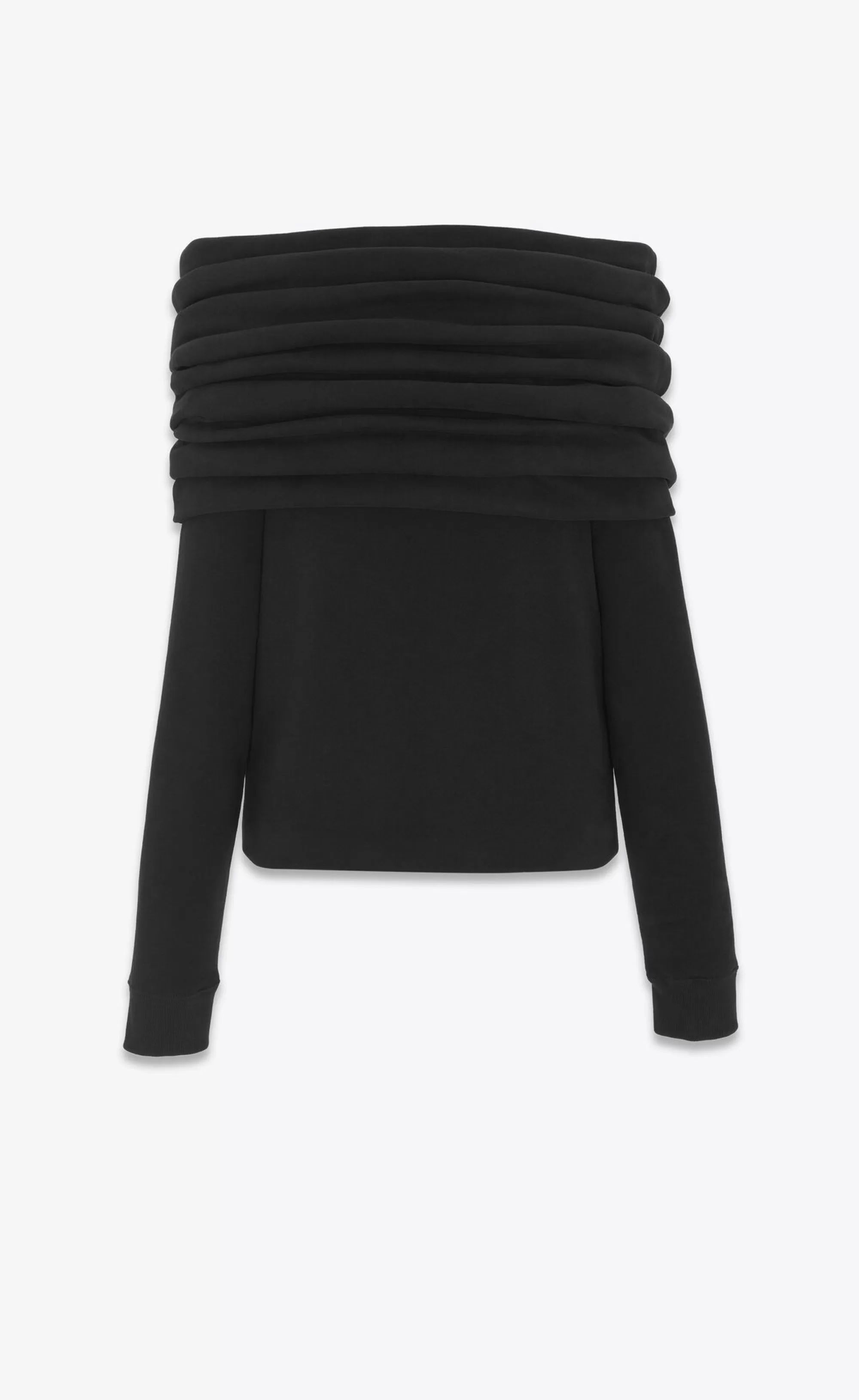 Saint Laurent ALL READY TO WEAR | SHIRTS^Off-the-shoulder Sweatshirt | | YSL.com