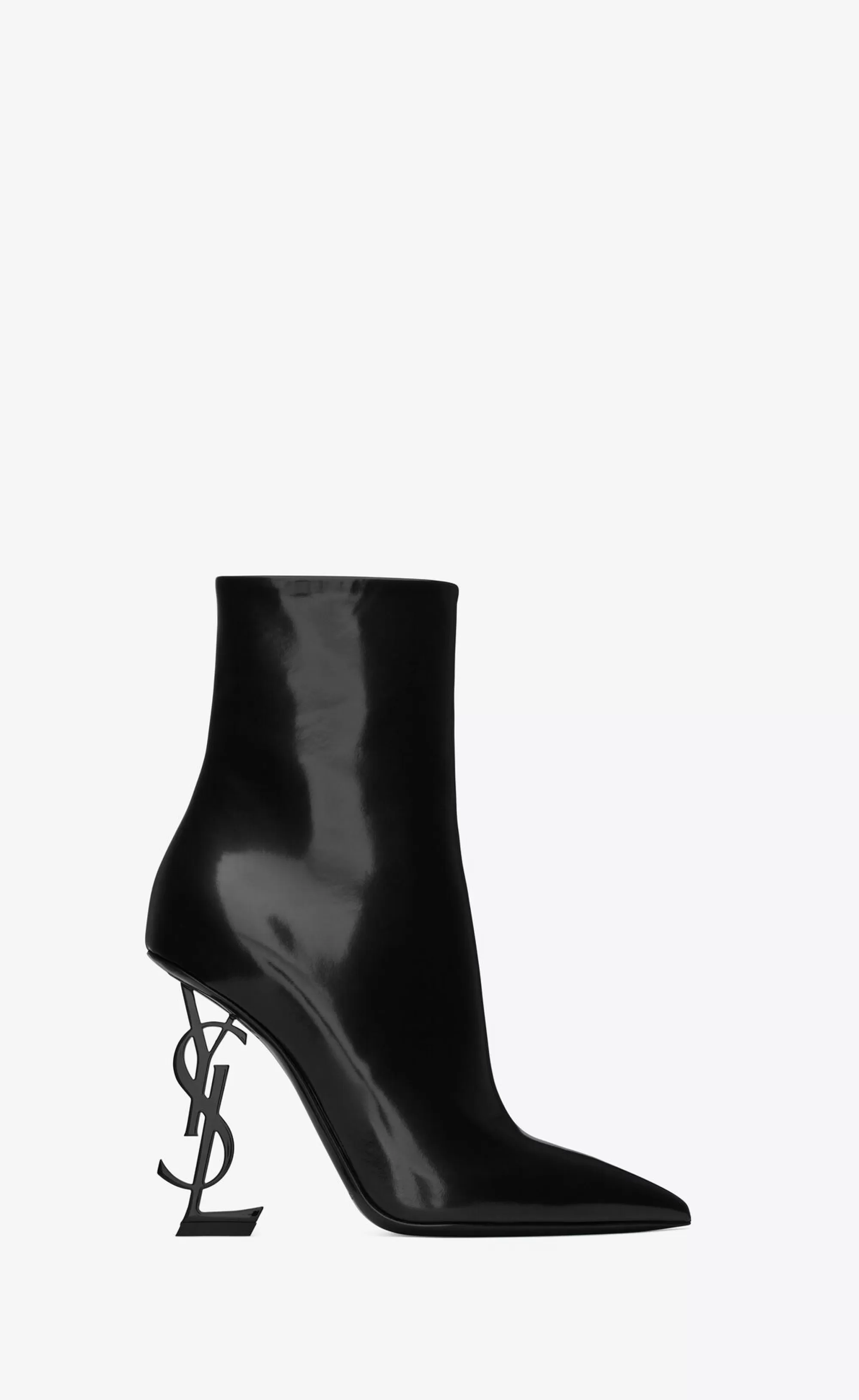 Women Saint Laurent BOOTS^OPYUM Booties In Glazed Leather | | YSL.com