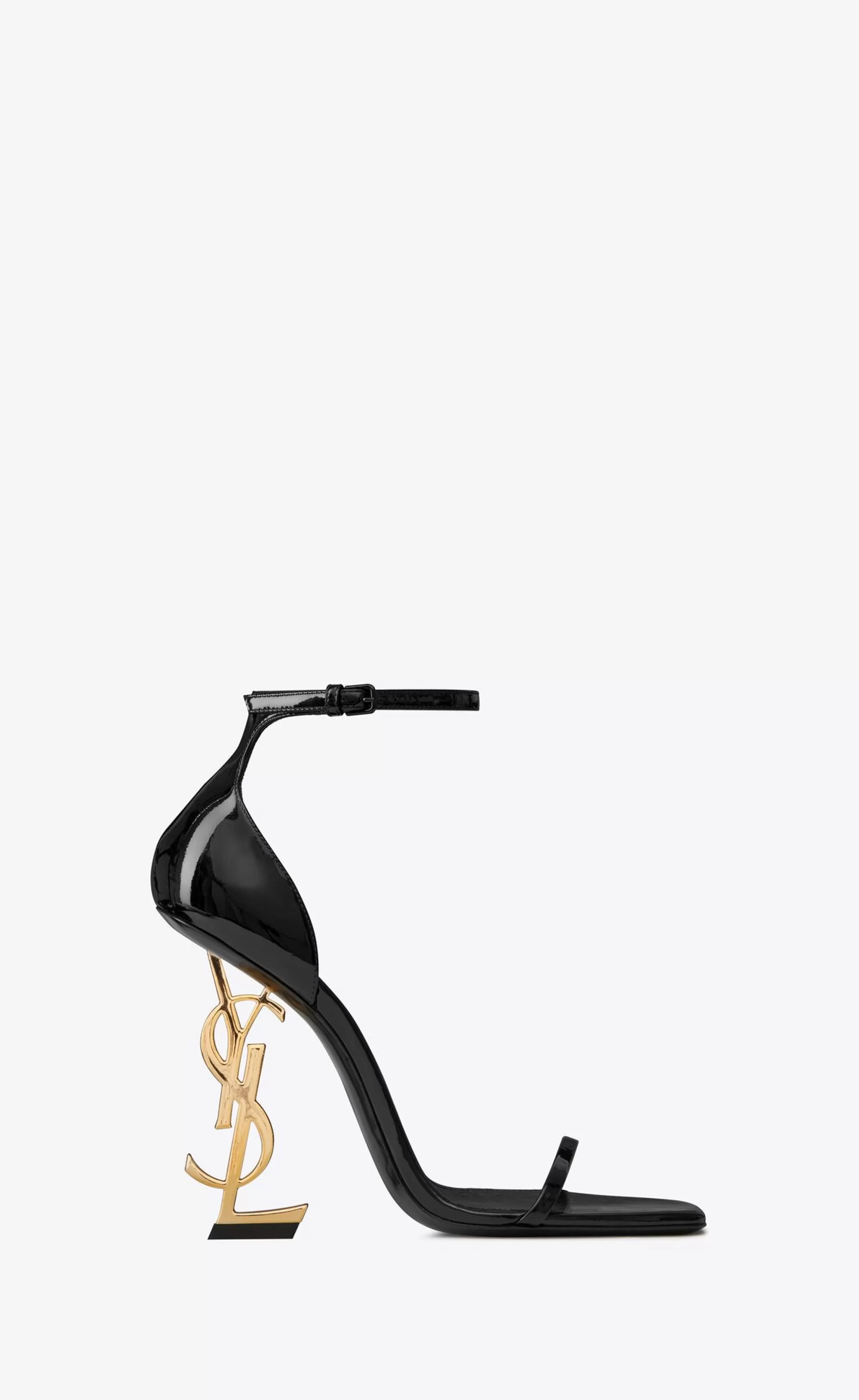 Women Saint Laurent High Heel Sandals^OPYUM Sandals In Patent Leather | | YSL.com