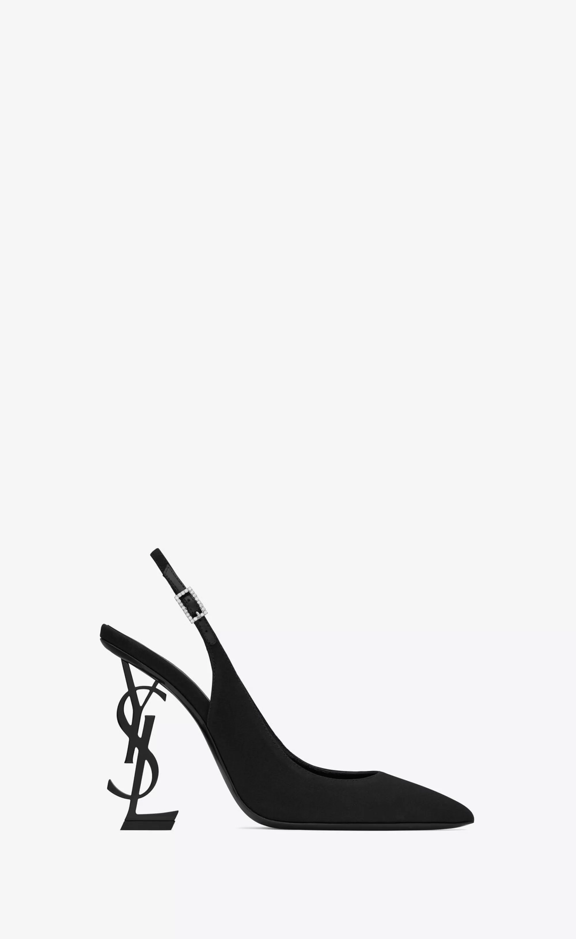Women Saint Laurent SLINGBACKS^OPYUM Slingback Pumps In Crepe De Chine | | YSL.com