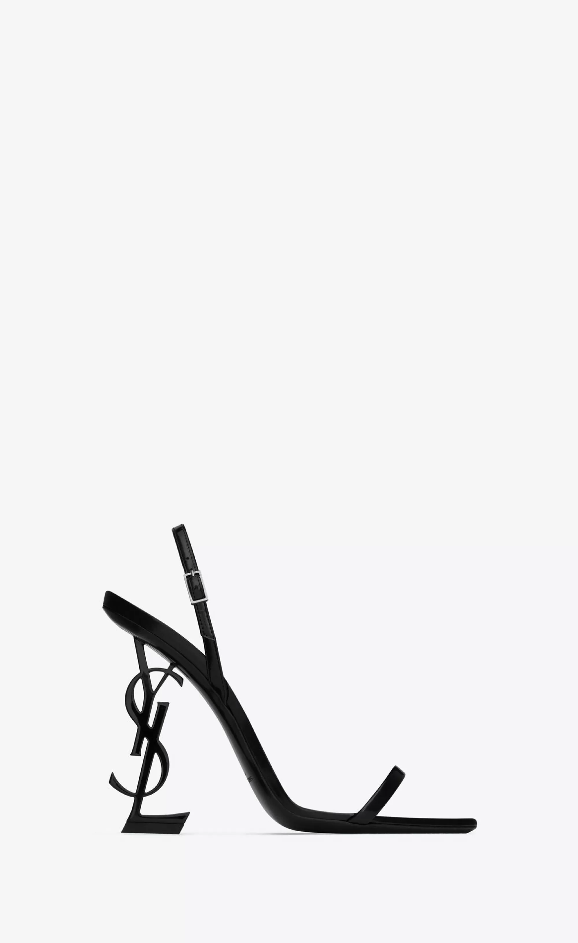 Women Saint Laurent High Heel Sandals^OPYUM Slingback Sandals In Glazed Leather | | YSL.com