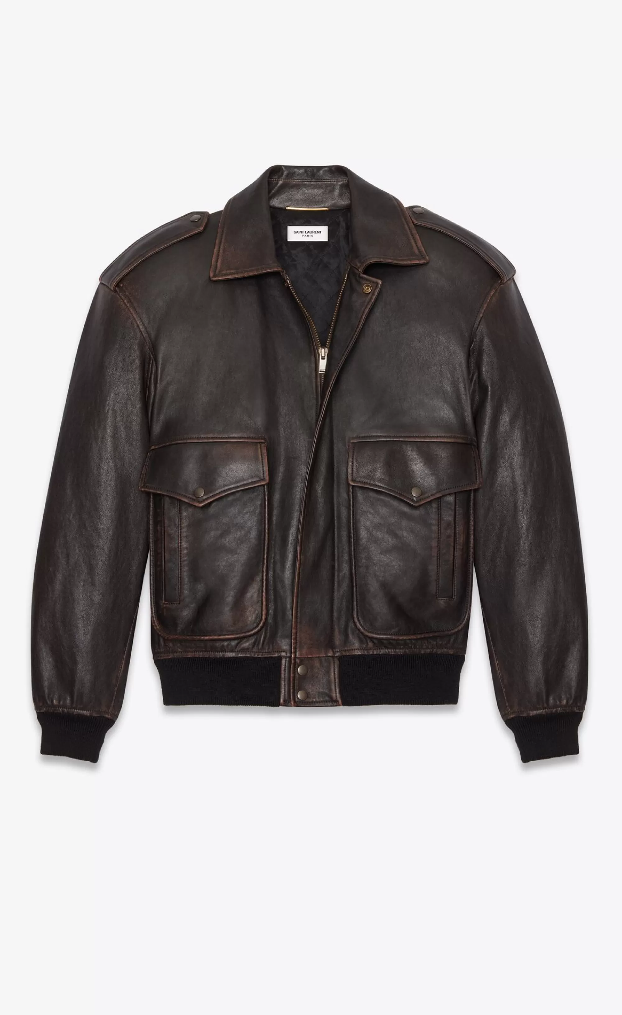 Women Saint Laurent Leather^Oversized Jacket In Aged Lambskin | | YSL.com