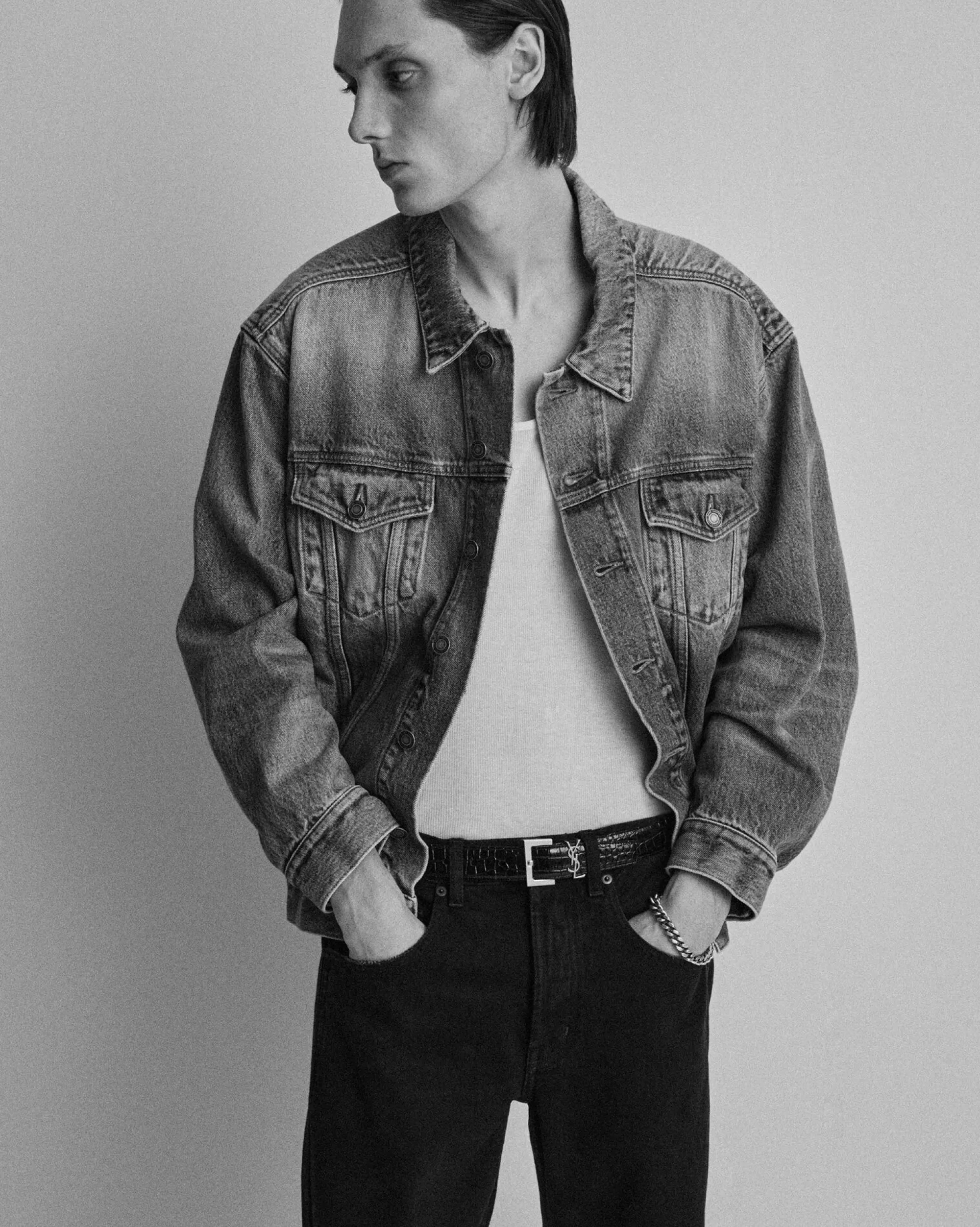 Saint Laurent ALL READY TO WEAR | DENIM^Oversized Jacket In Denim | | YSL.com