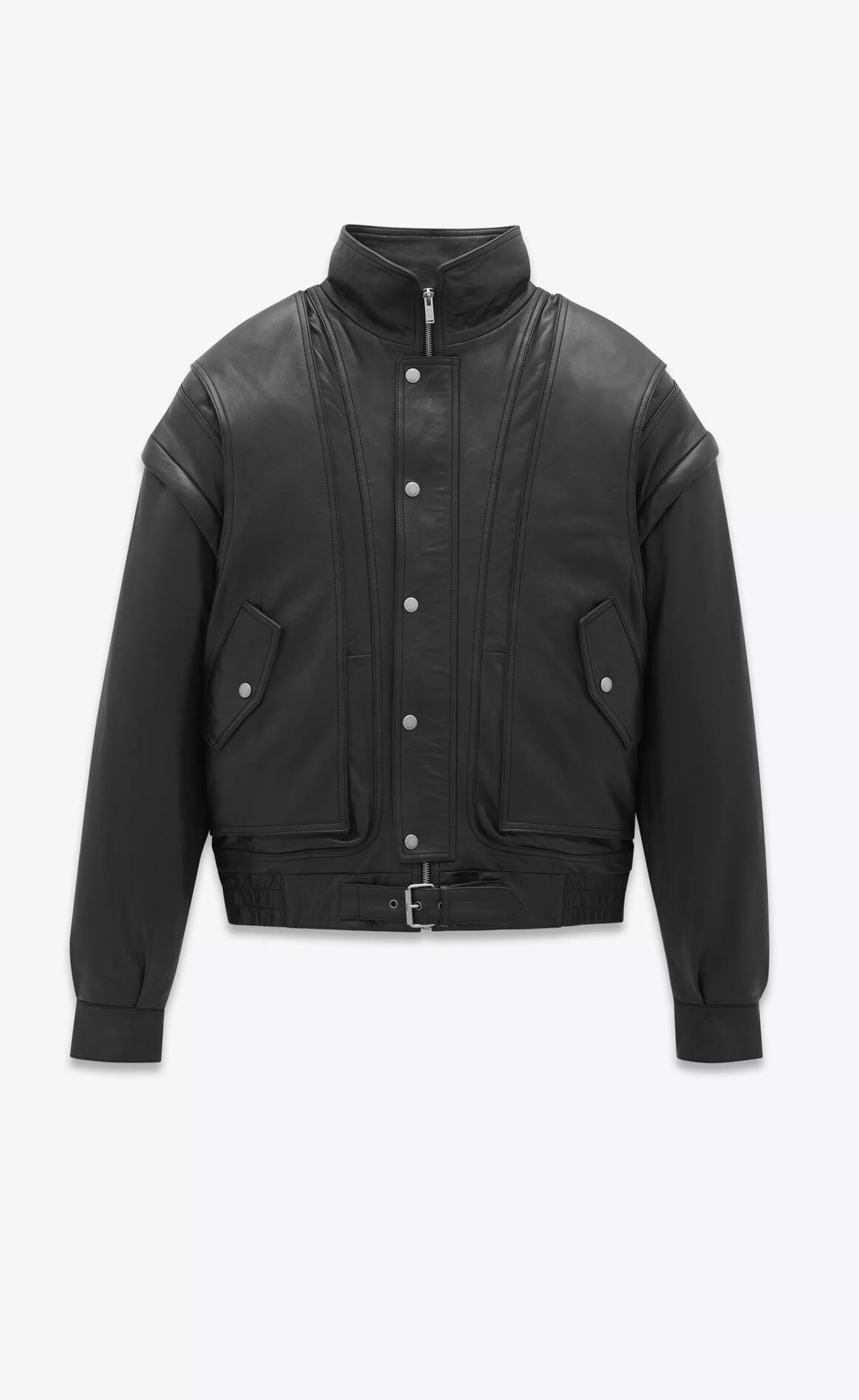 Women Saint Laurent Leather^Oversized Jacket In Lambskin | | YSL.com