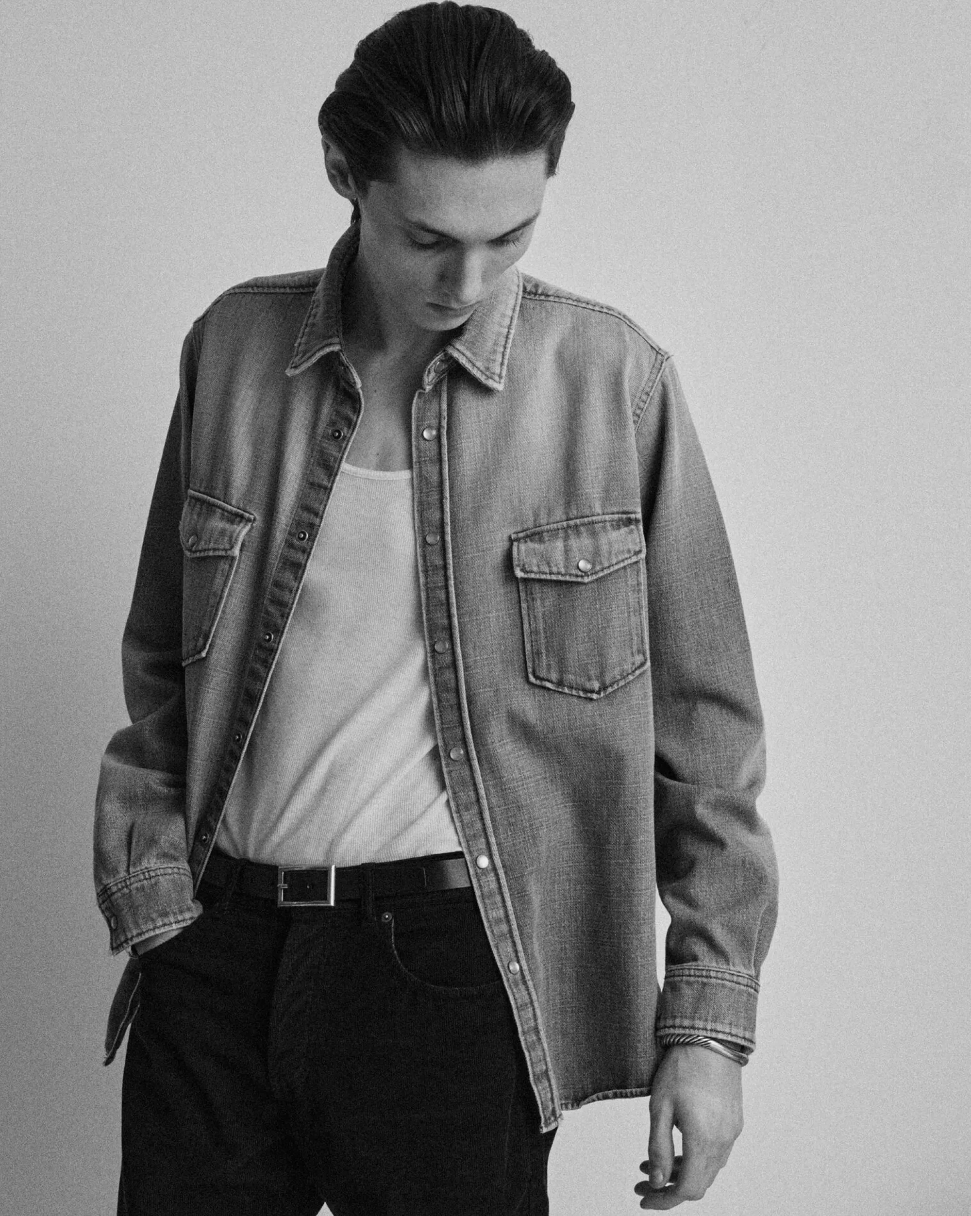 Saint Laurent ALL READY TO WEAR | DENIM^Oversized Shirt In Denim | | YSL.com