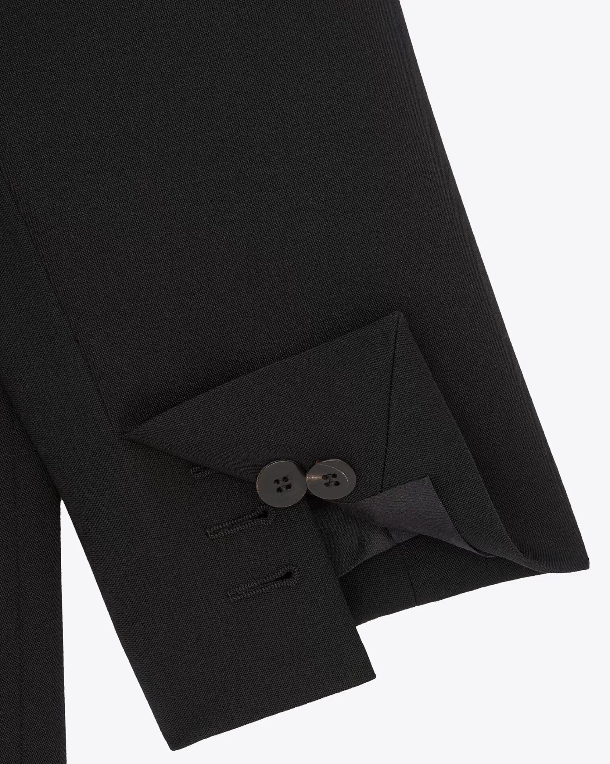 Women Saint Laurent JACKETS AND PANTS | SMOKING^Oversized Tuxedo Jacket In GRAIN DE POUDRE | | YSL.com