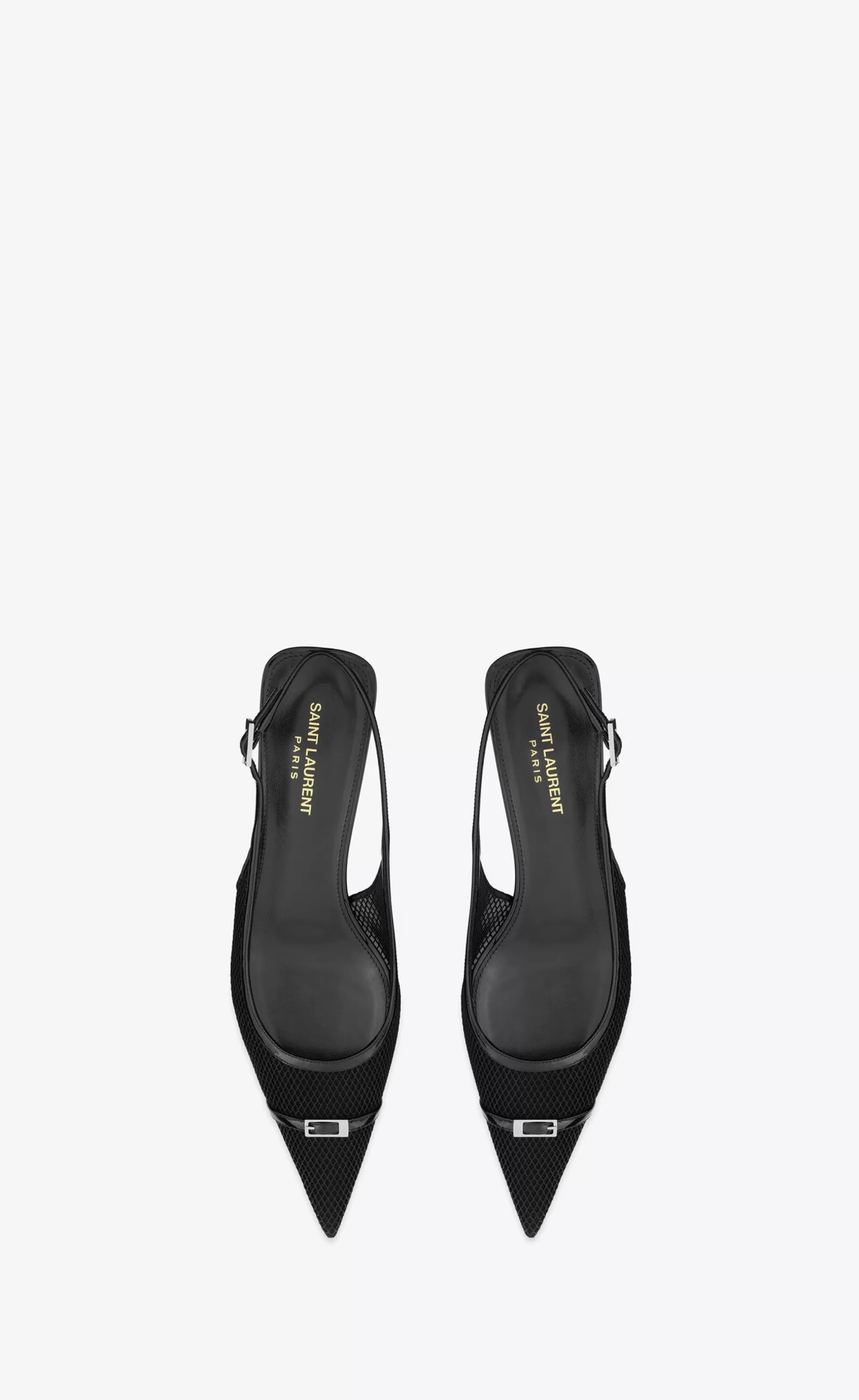 Women Saint Laurent SLINGBACKS^OXALIS Slingback Pumps In Mesh | | YSL.com