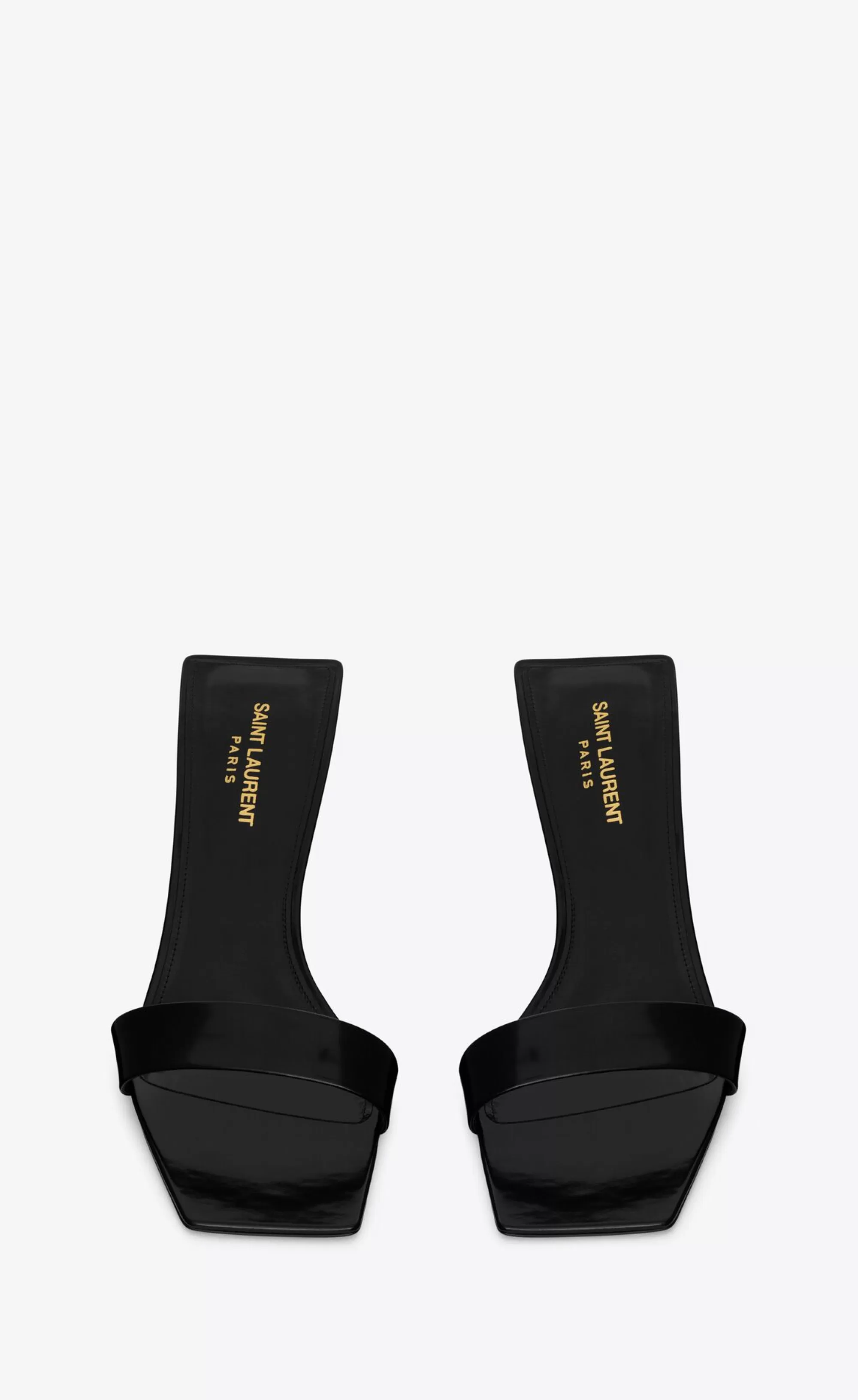 Women Saint Laurent MULES^PAM Mules In Glazed Leather | | YSL.com