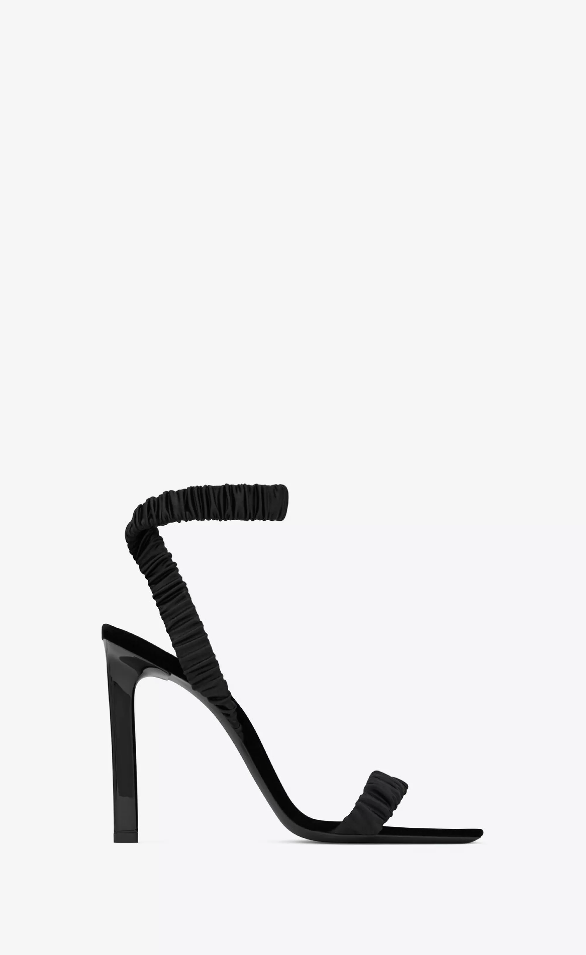 Women Saint Laurent High Heel Sandals^PAM Sandals In Satin Crepe | | YSL.com