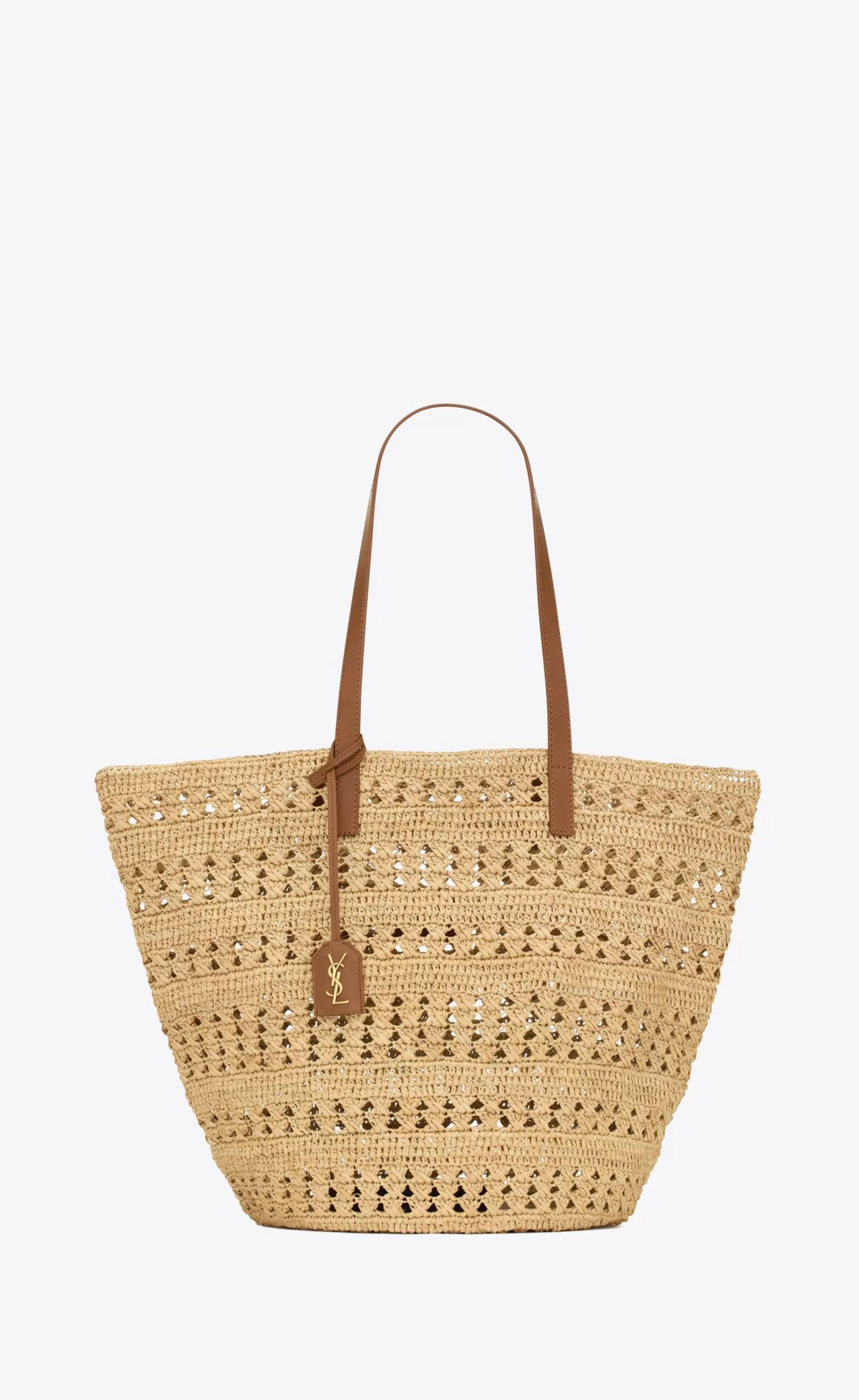 Women Saint Laurent TOTES AND SHOPPINGS^PANIER Medium Bag In Raffia | | YSL.com