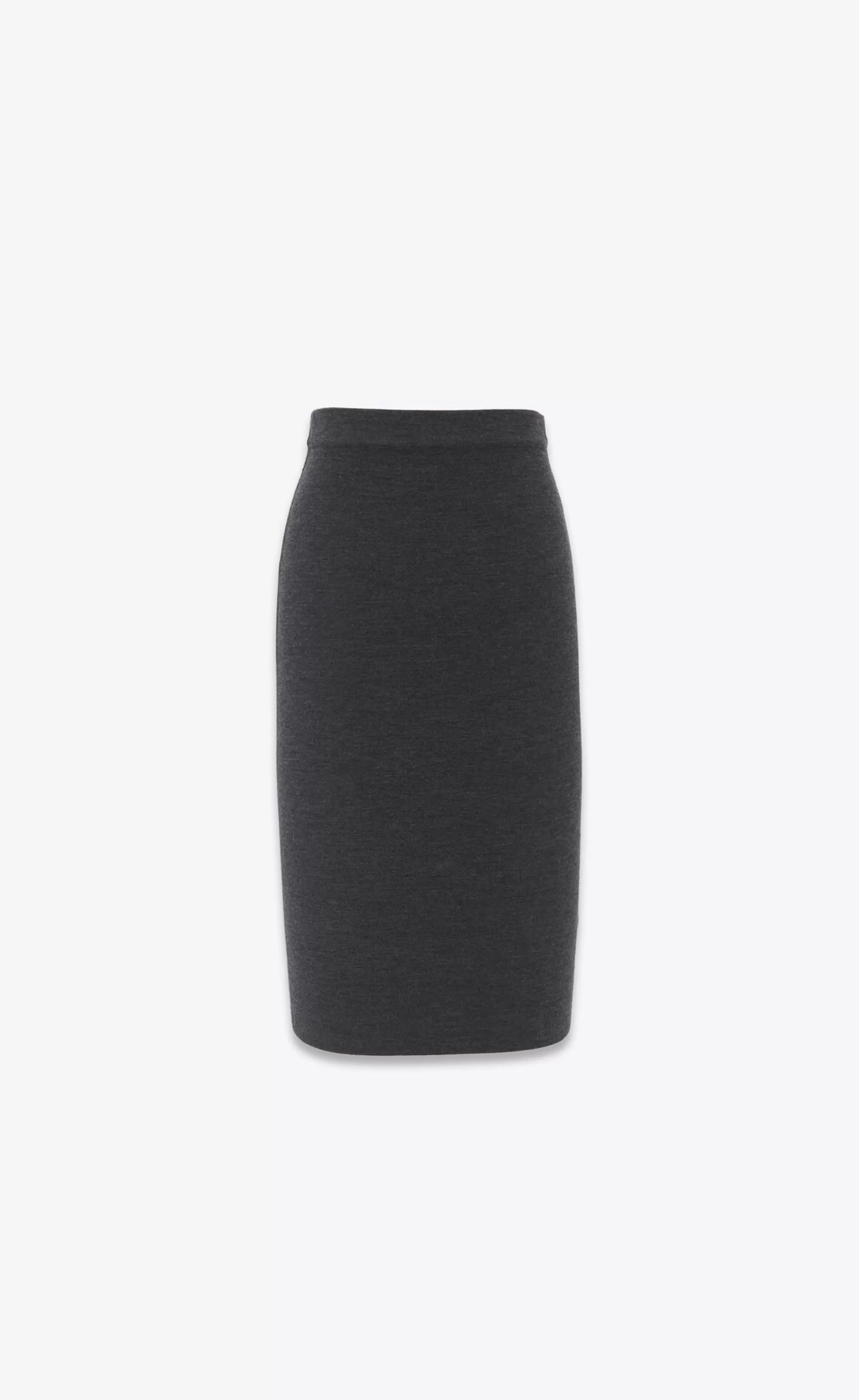 Women Saint Laurent KNITWEAR | SKIRTS^Pencil Skirt In Cashmere, Wool And Silk | | YSL.com