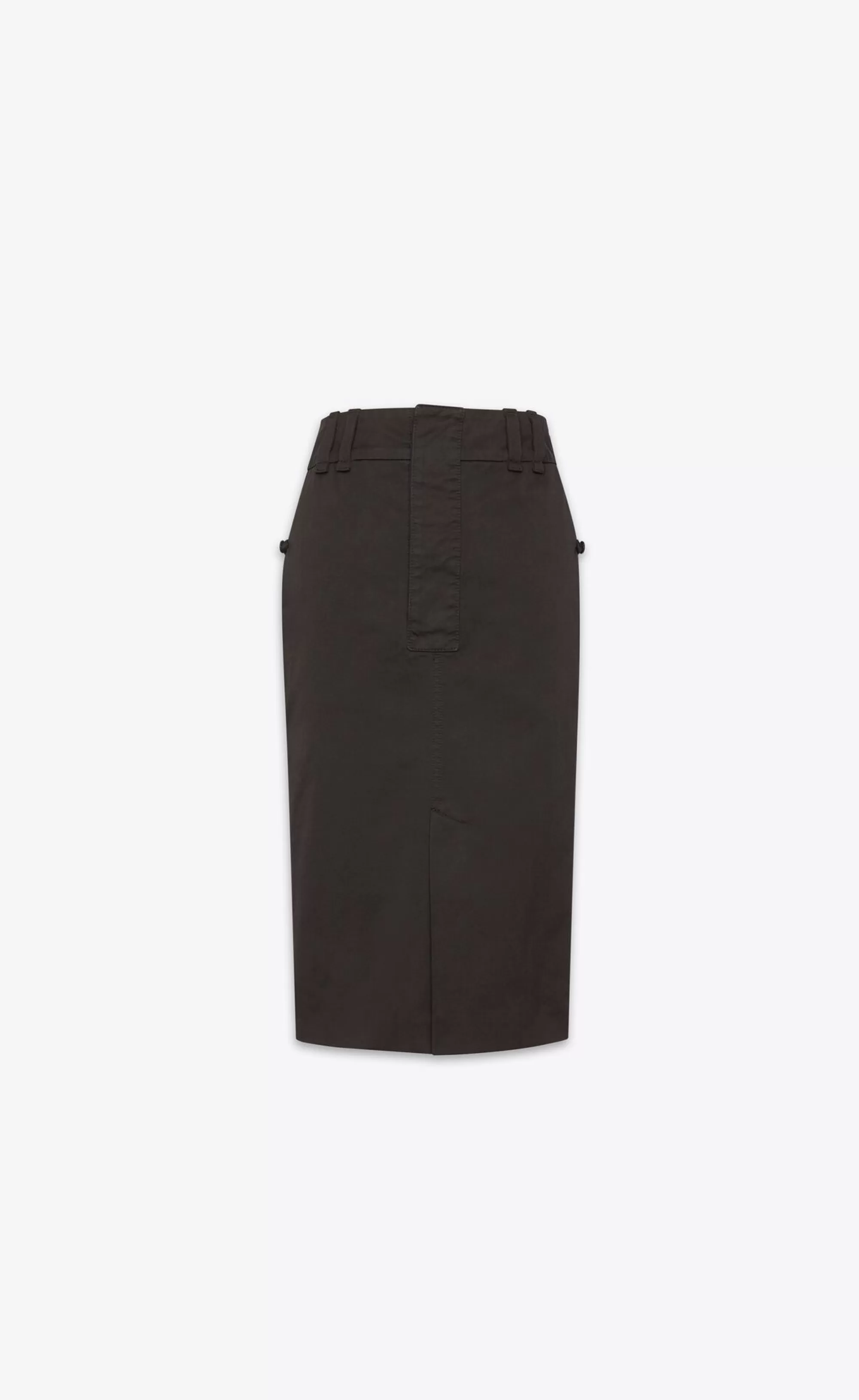 Women Saint Laurent SKIRTS^Pencil Skirt In Cotton | | YSL.com