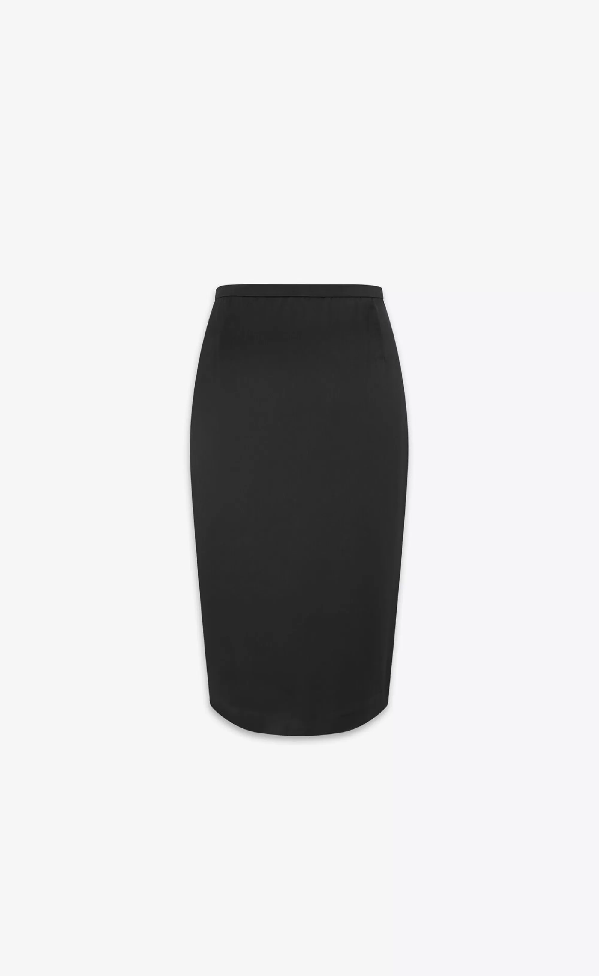 Women Saint Laurent SKIRTS^Pencil Skirt In Satin | | YSL.com