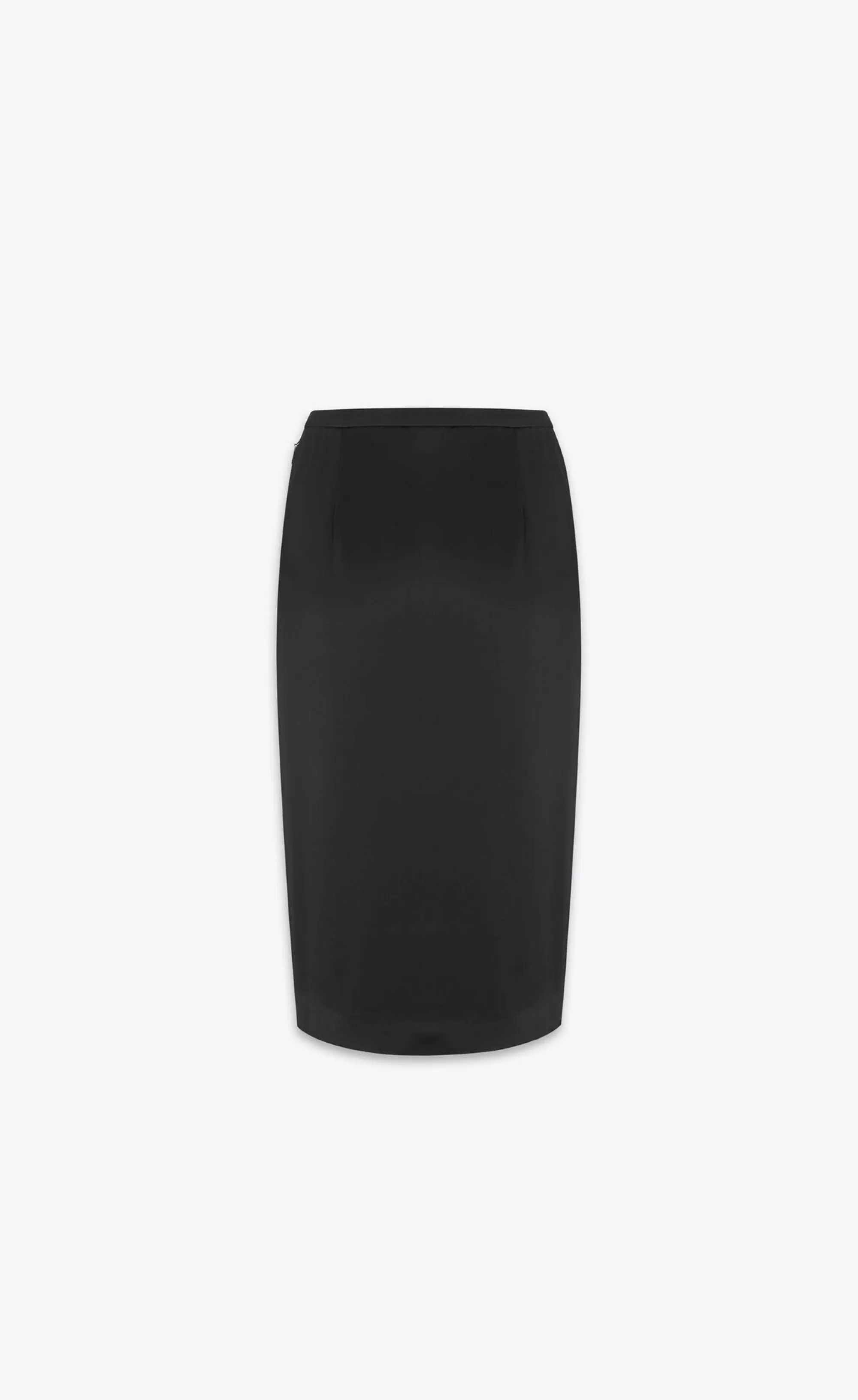 Women Saint Laurent SKIRTS^Pencil Skirt In Satin | | YSL.com