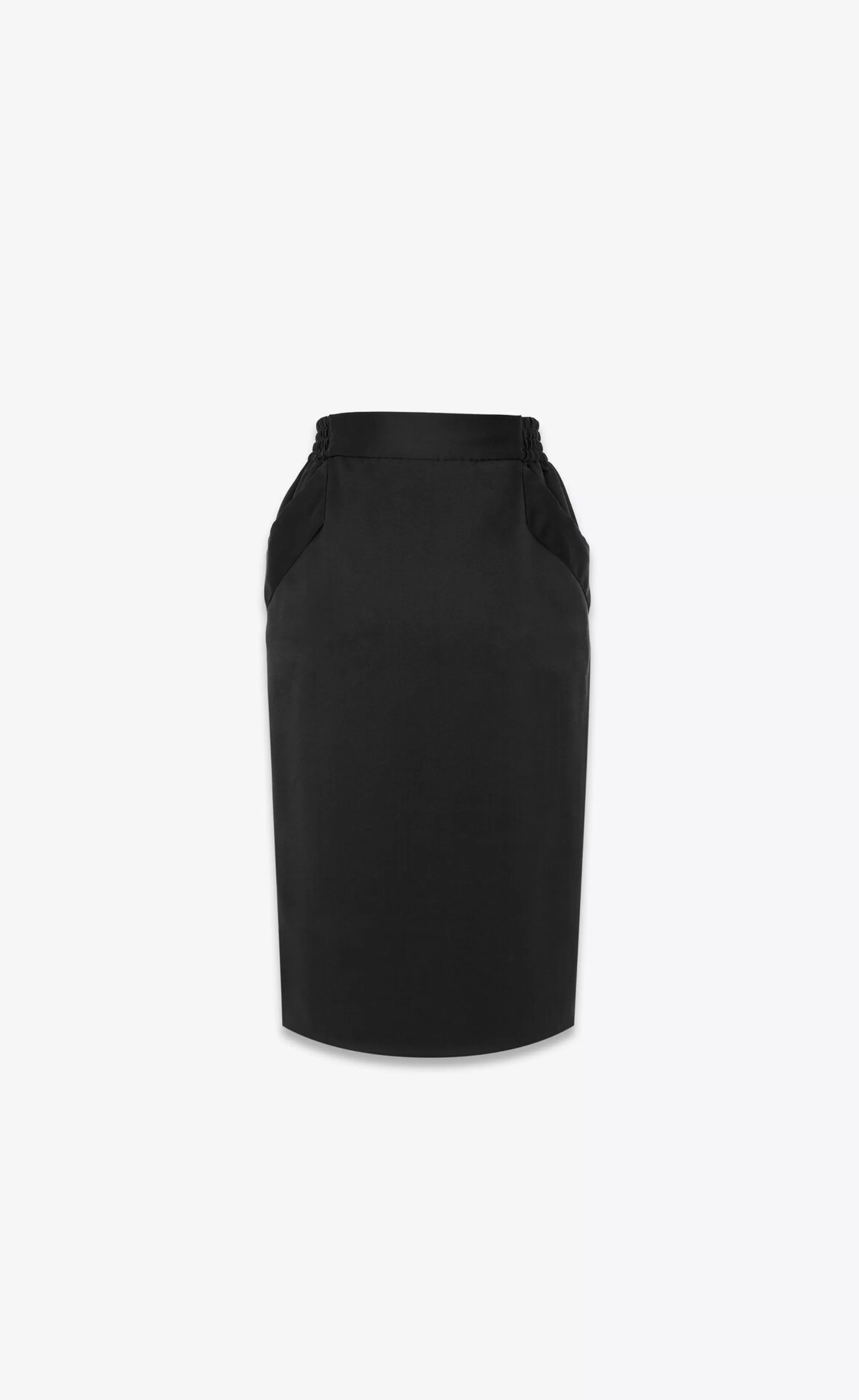 Women Saint Laurent SKIRTS^Pencil Skirt In Silk Satin Crepe | | YSL.com