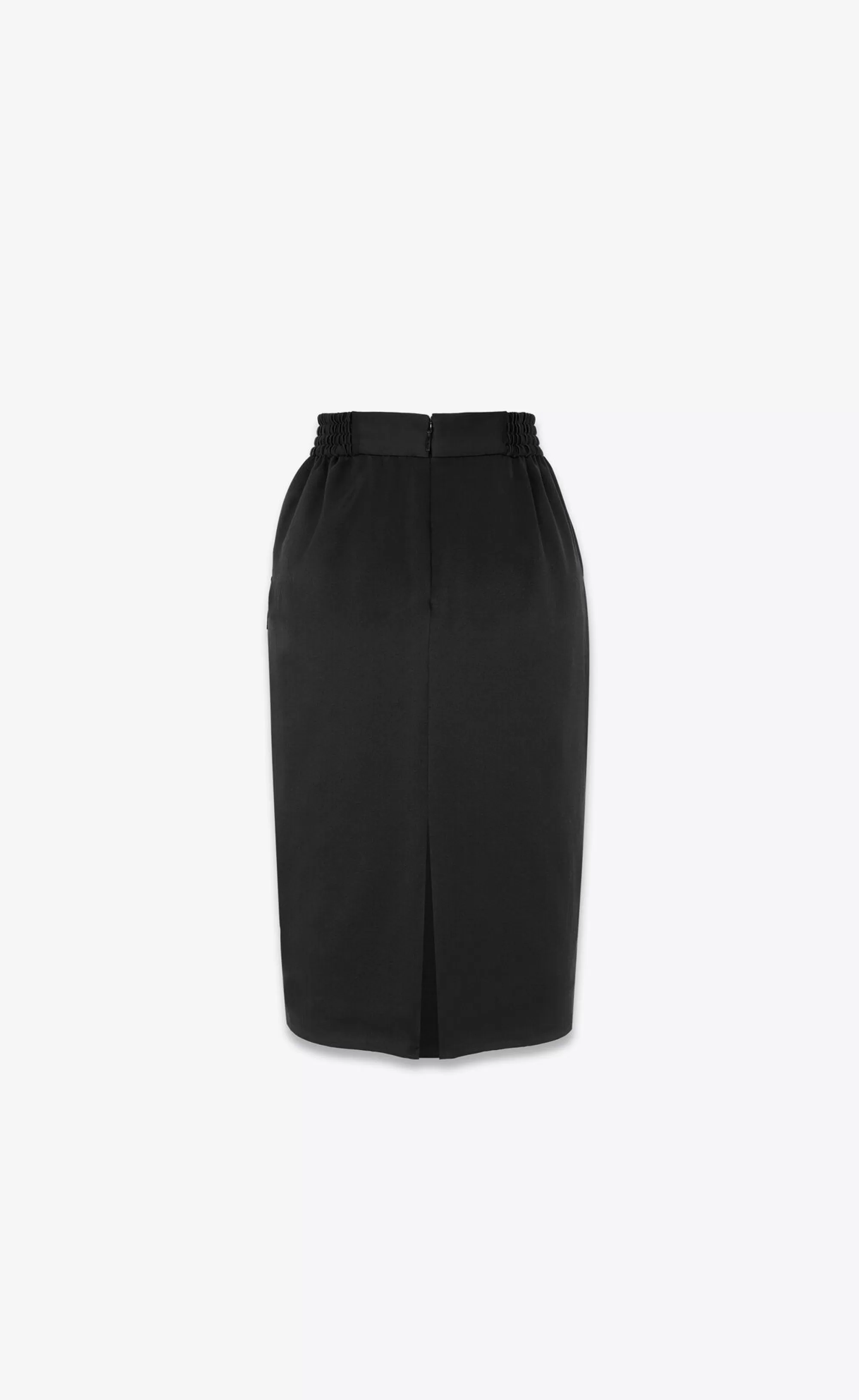 Women Saint Laurent SKIRTS^Pencil Skirt In Silk Satin Crepe | | YSL.com