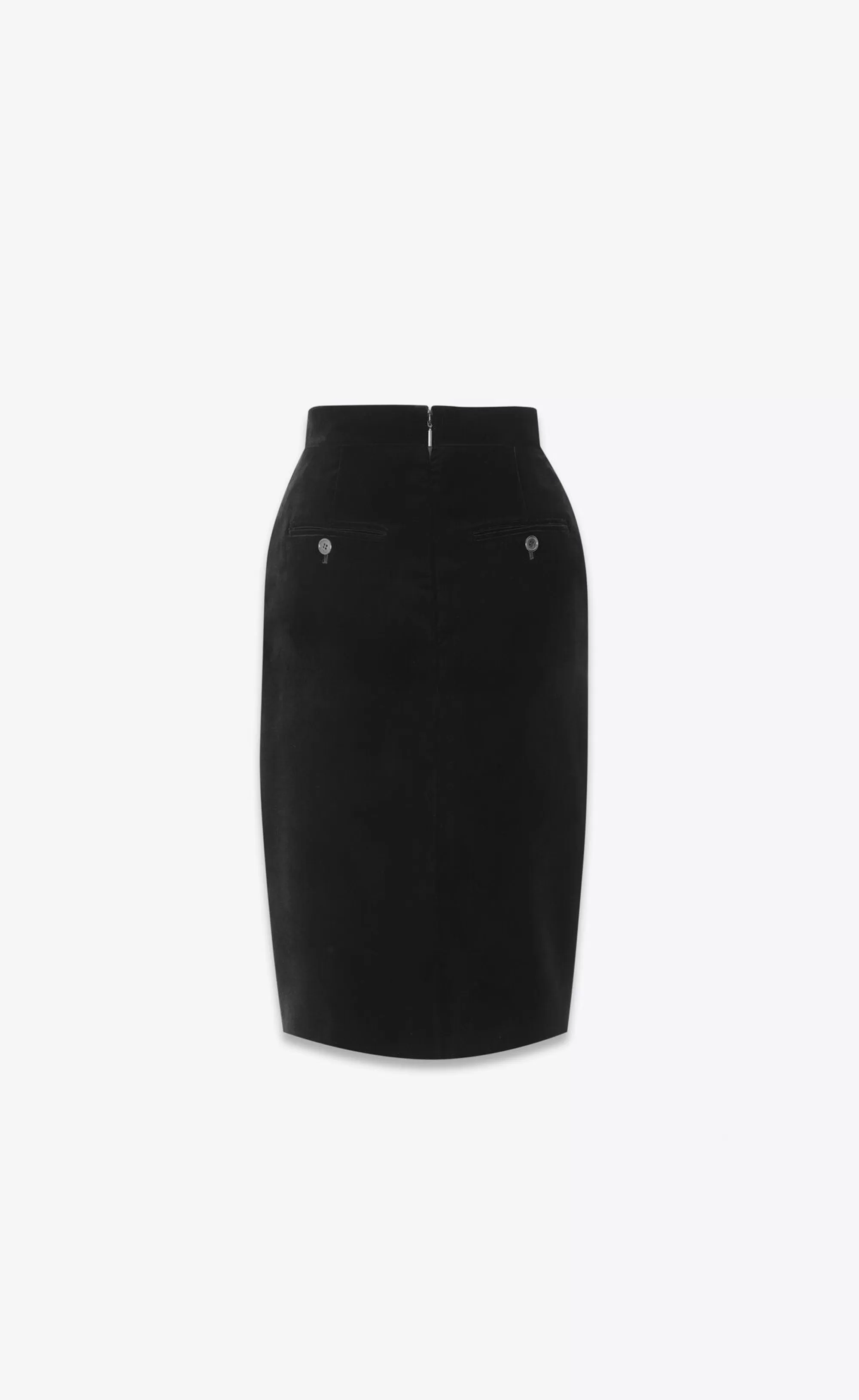 Women Saint Laurent SKIRTS^Pencil Skirt In Velvet | | YSL.com