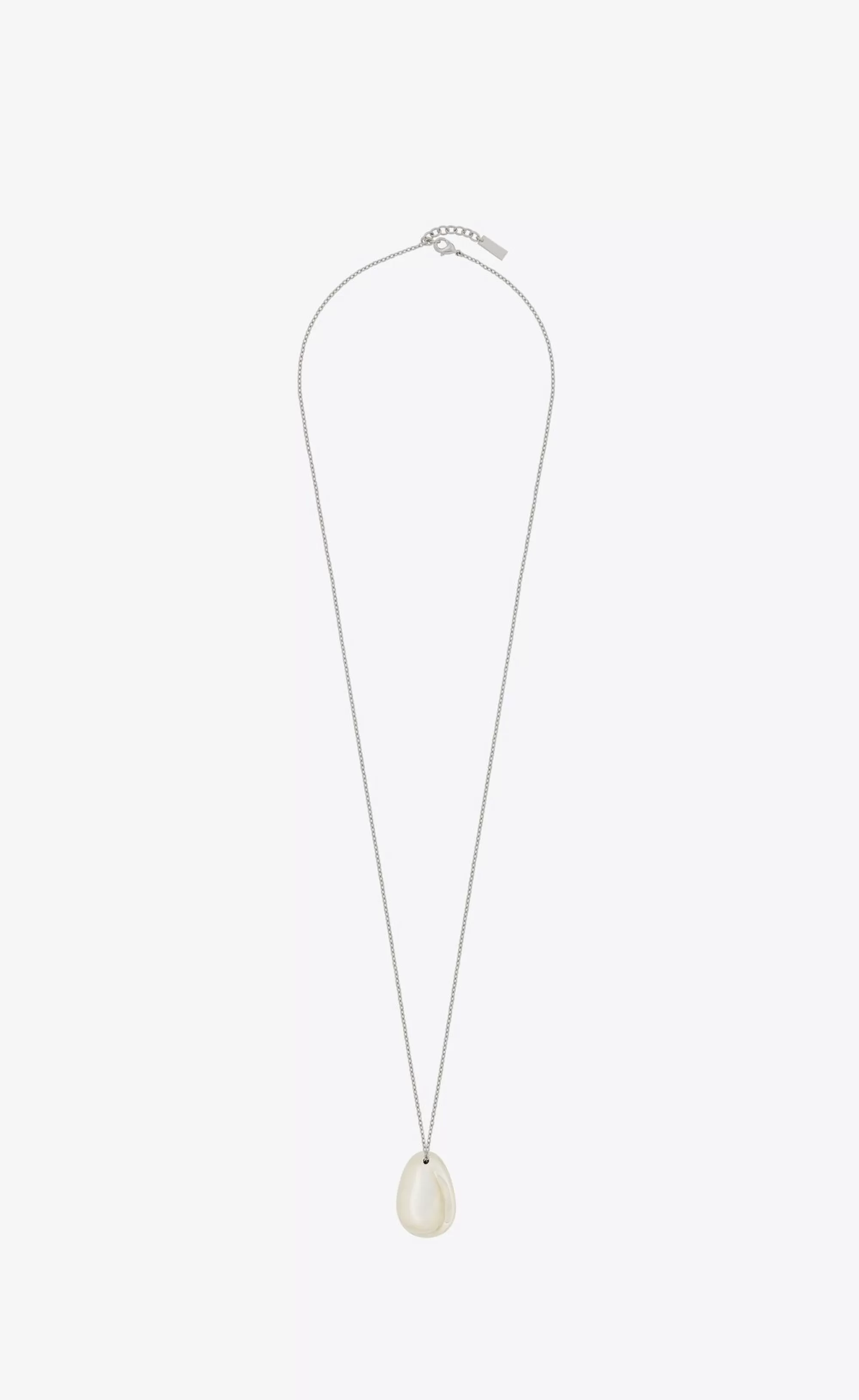 Saint Laurent NECKLACES^Pinched Drop Long Pendant Necklace In Metal | | YSL.com